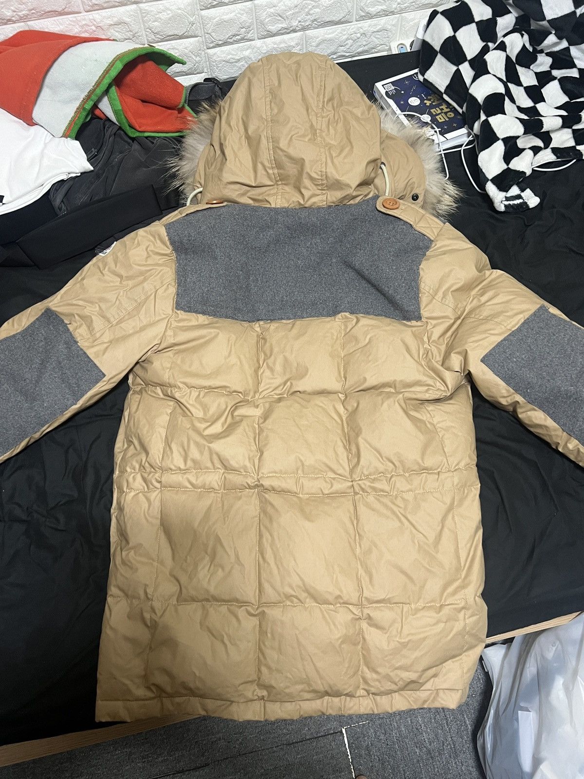Moncler Grenoble Moncler Grenoble G32-003 Beige Wool Panel Parka Rare Vintage Size US M / EU 48-50 / 2 - 12 Thumbnail