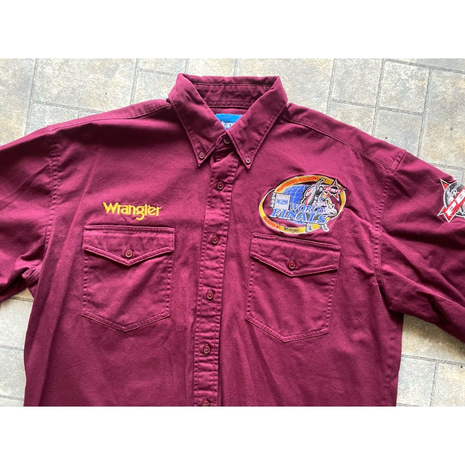 Wrangler VINTAGE Wrangler PBR Bull Riders World Finals Button Shirt Men’s Large Red Size US L / EU 52-54 / 3 - 4 Thumbnail