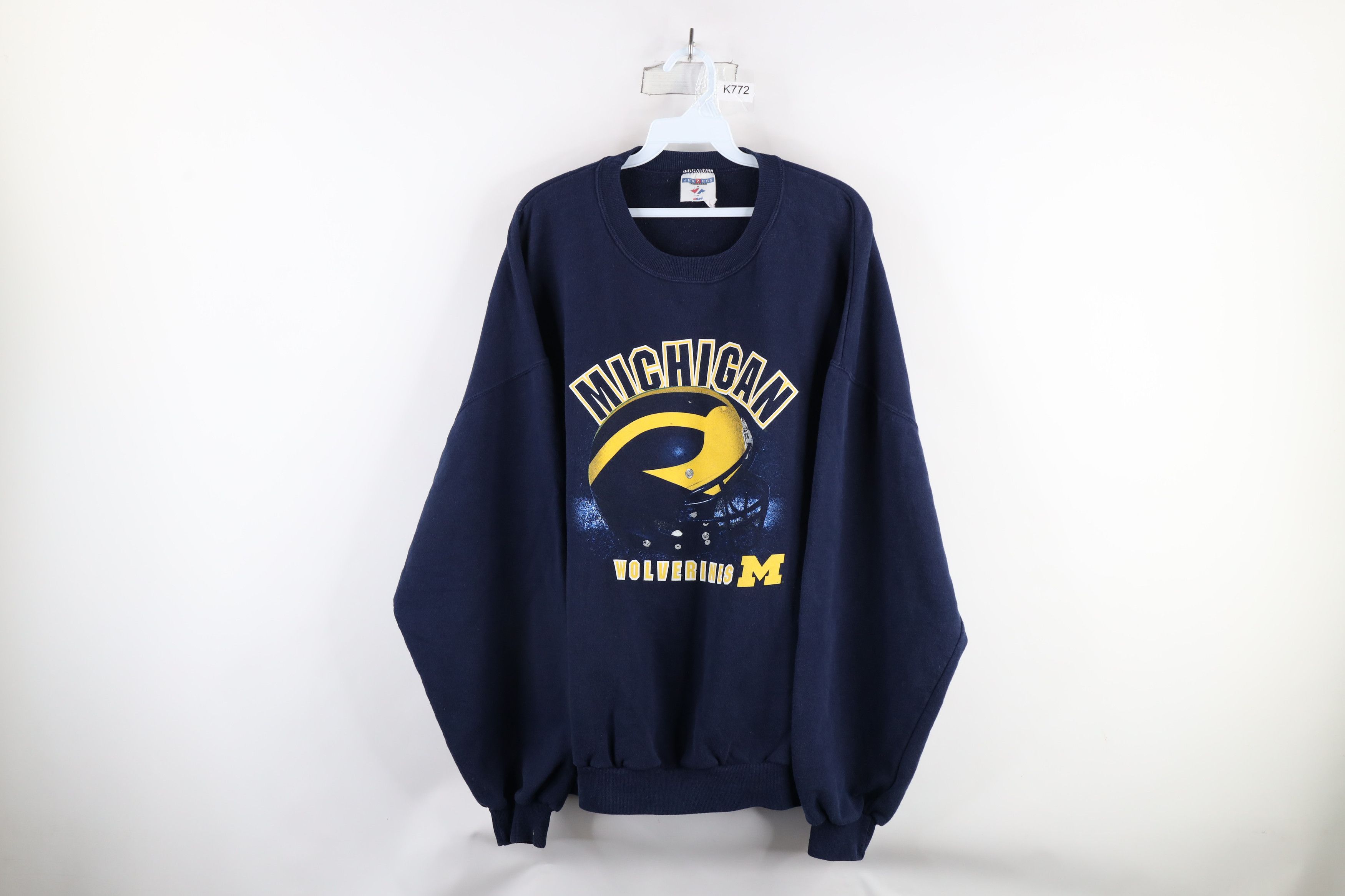 Vintage Vintage 90s Out University of Michigan Football Sweatshirt Size US XXL / EU 58 / 5 - 1 Thumbnail