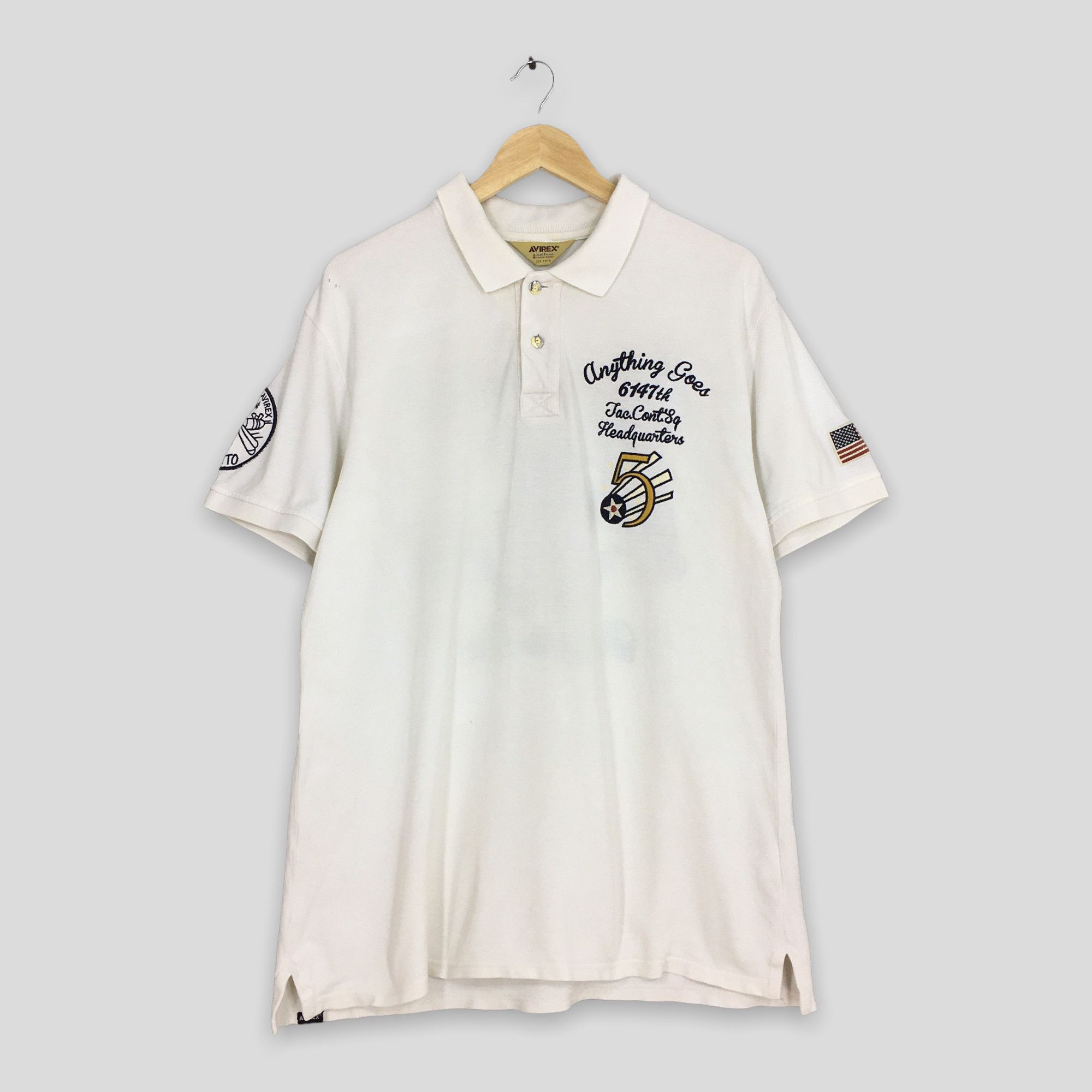 Avirex × Vintage Vintage 90's Avirex Snearhead Us Air Force Polos XXLarge Size US XXL / EU 58 / 5 - 1 Thumbnail