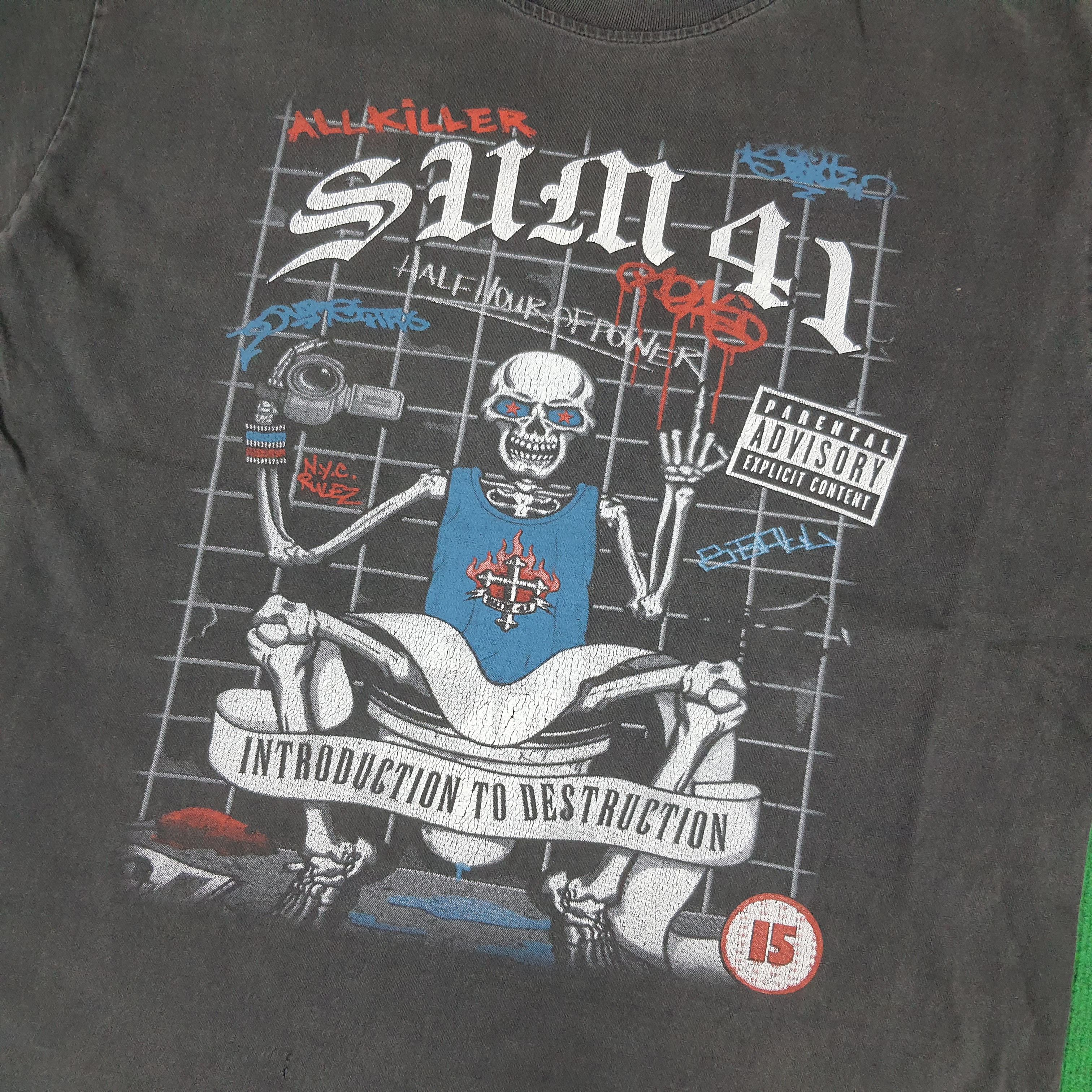 Band Tees Vintage Sum41 All Killer No filler Rock Band T-shirt Size US XL / EU 56 / 4 - 2 Thumbnail