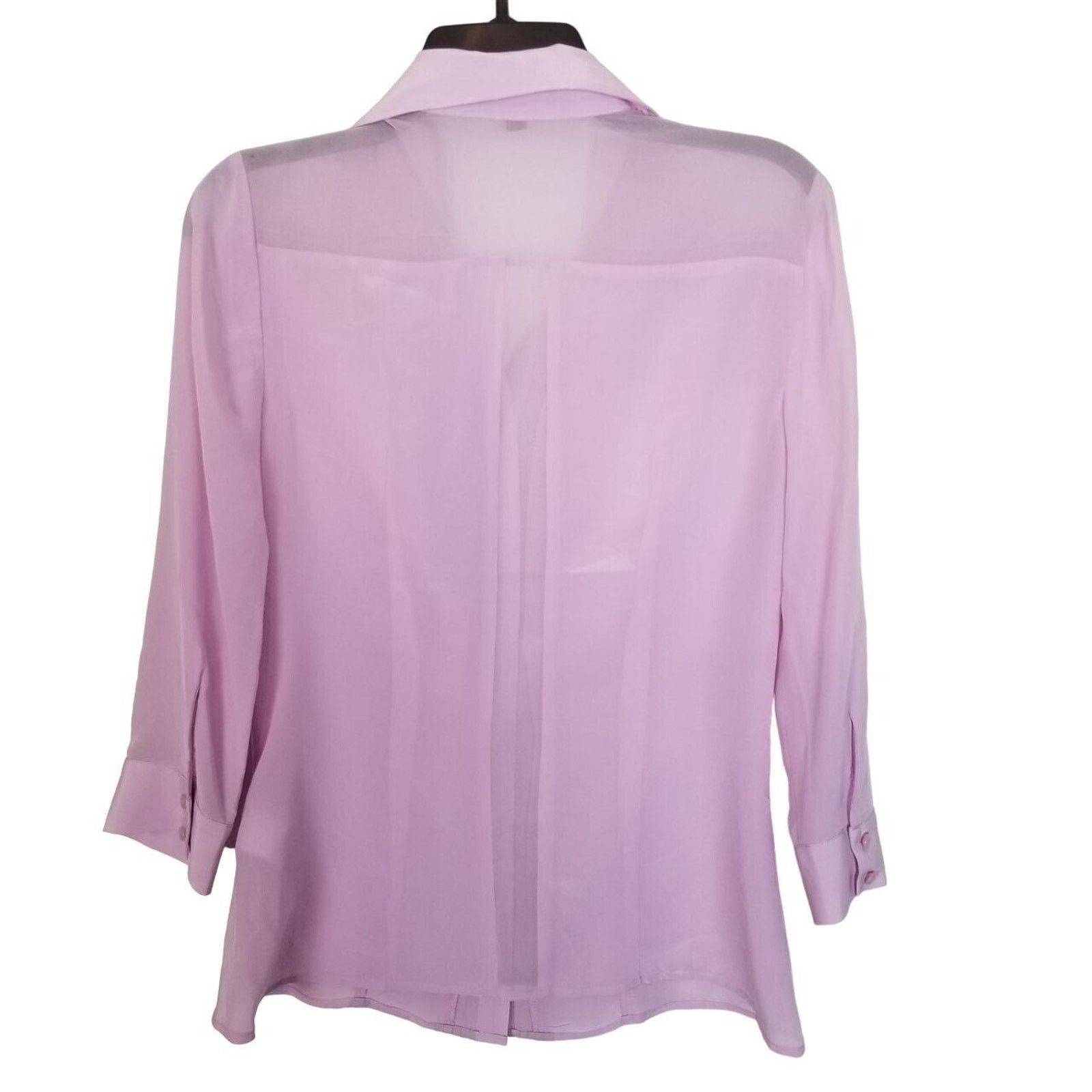 Bebe Bebe Womens 100% Mulberry Silk Shirt M Quiet Luxury Classic Size M / US 6-8 / IT 42-44 - 8 Thumbnail
