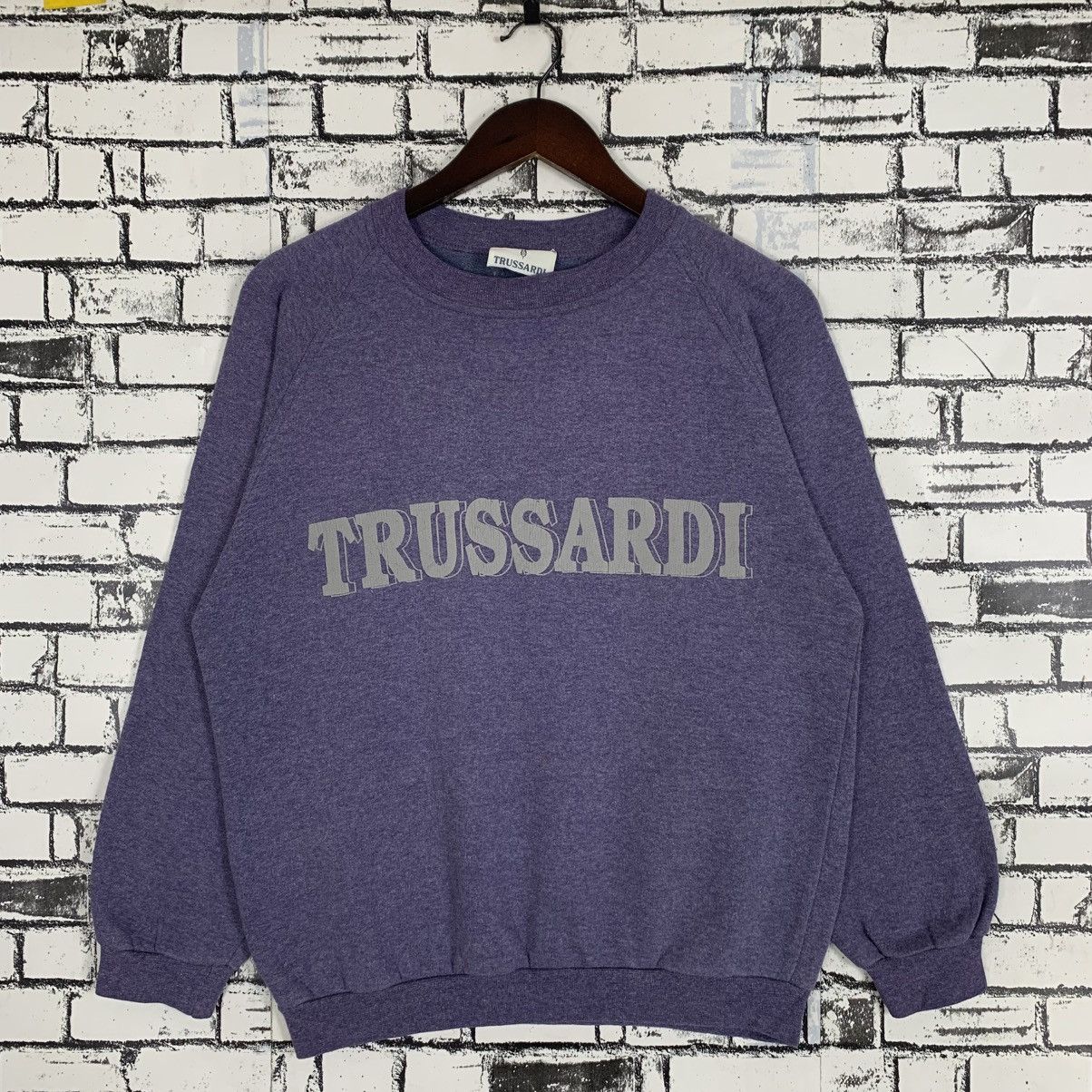Trussardi × Vintage Vintage Trussardi Spellout Sweatshirt Crewneck Size S / US 4 / IT 40 - 1 Thumbnail
