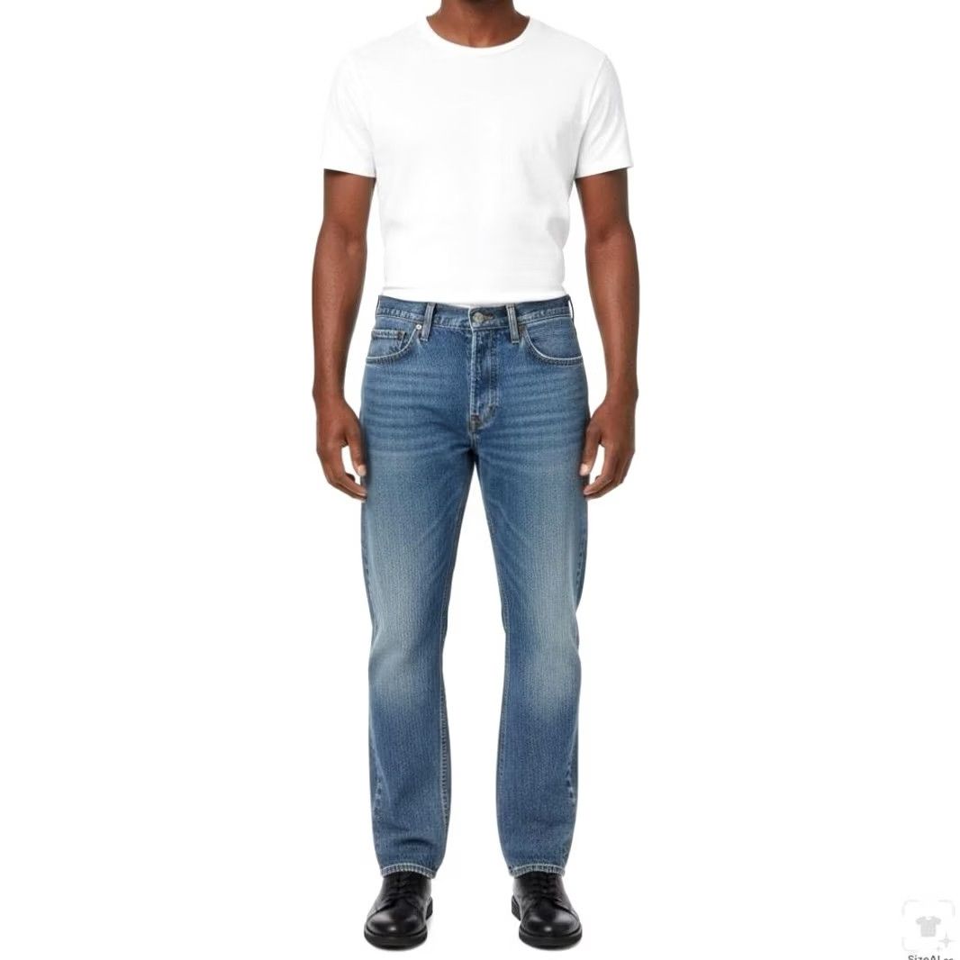 Levi's Levi's 505 Jeans Mens 30x30 Blue Medium Wash Straight Denim Zip Fly Regular Fit Size US 30 / EU 46 - 4 Thumbnail