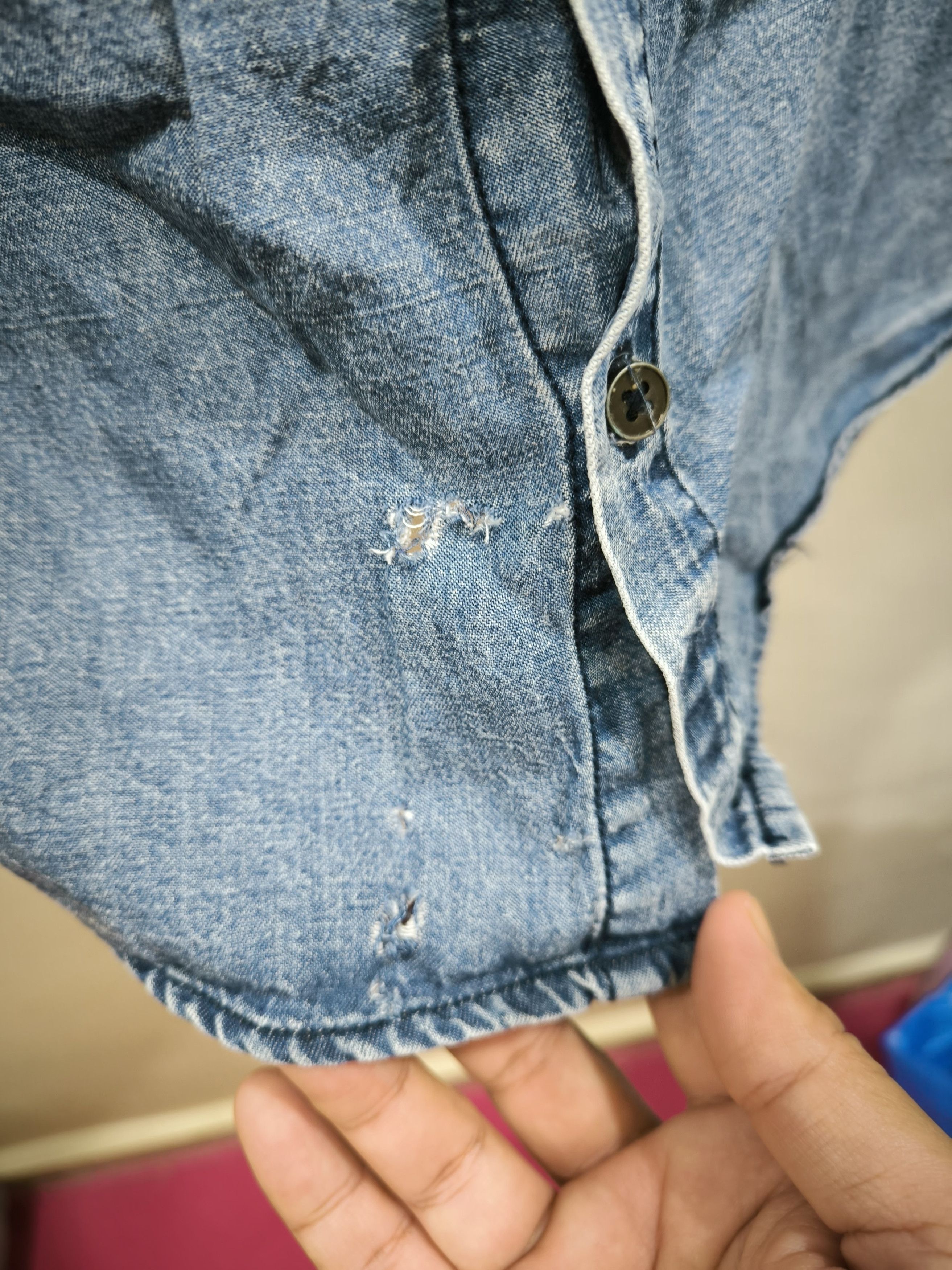 Stussy Distressed Stussy Button Up Jeans Long sleeve Shirt Size S / US 4 / IT 40 - 8 Thumbnail