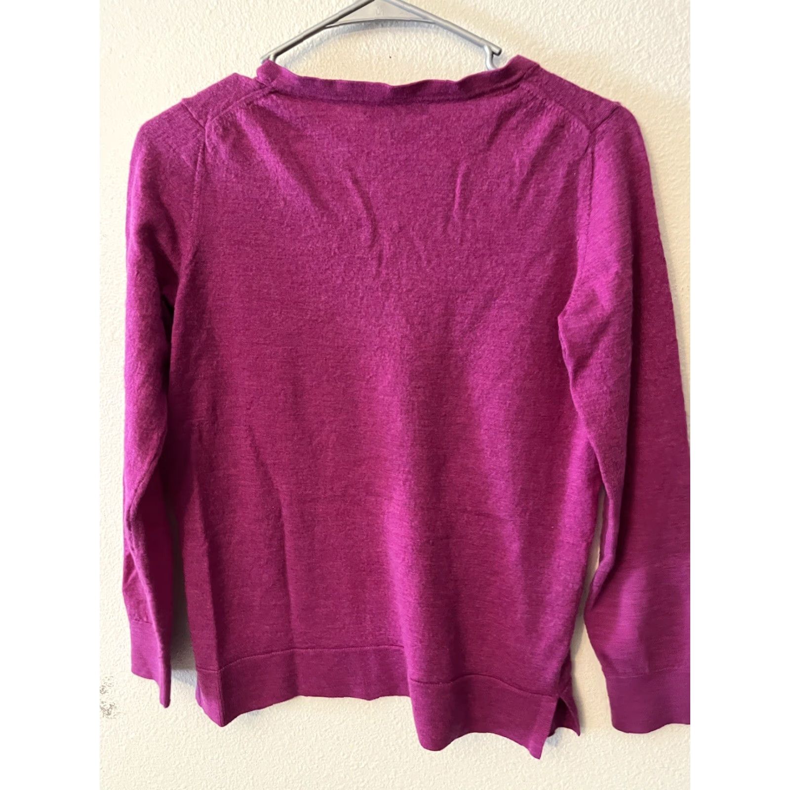Banana Republic Banana Republic Sweater Mens M Pullover V-Neck Wool 00% Merino Purple Regular Knit Shirt? Size US M / EU 48-50 / 2 - 3 Thumbnail