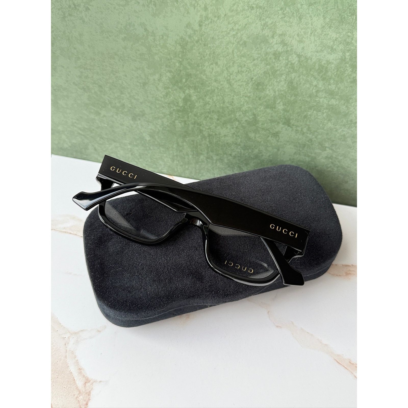 Gucci NEW Gucci GG1428O Black Unisex Square Eyeglasses Frames Size ONE SIZE - 4 Thumbnail
