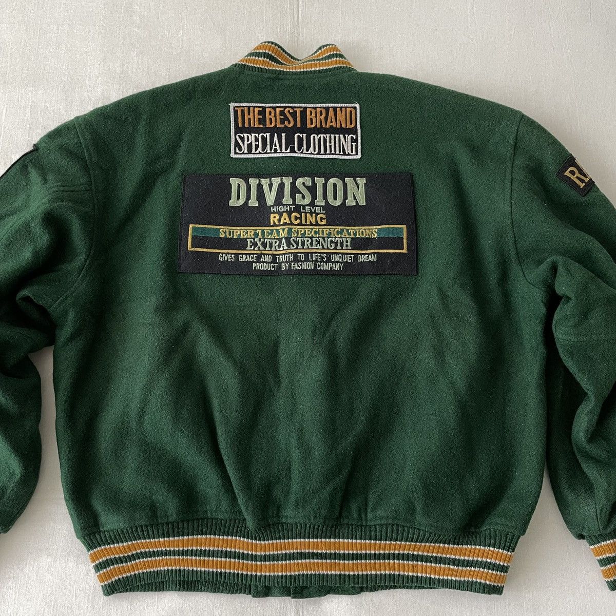 Toyo Enterprises Power Crush Japan Racing Motorsports Wool Varsity Jacket Size US L / EU 52-54 / 3 - 16 Thumbnail