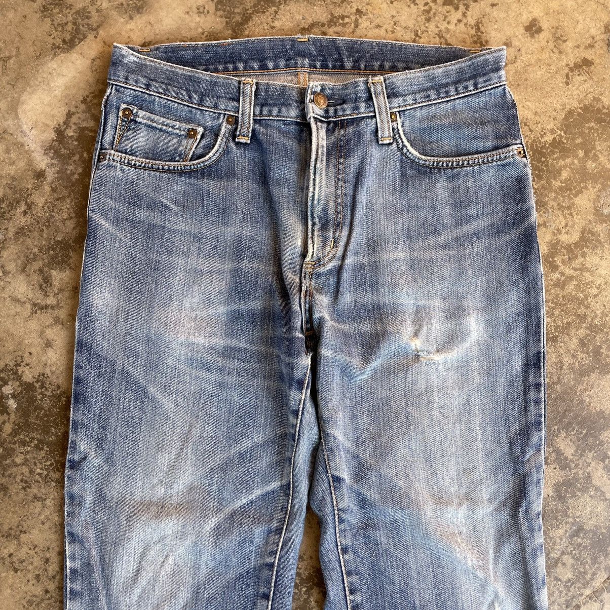 Edwin 🔥Vintage Edwin 403 Stoned Washed Ripped Distress Denim Jeans Size US 33 - 2 Thumbnail