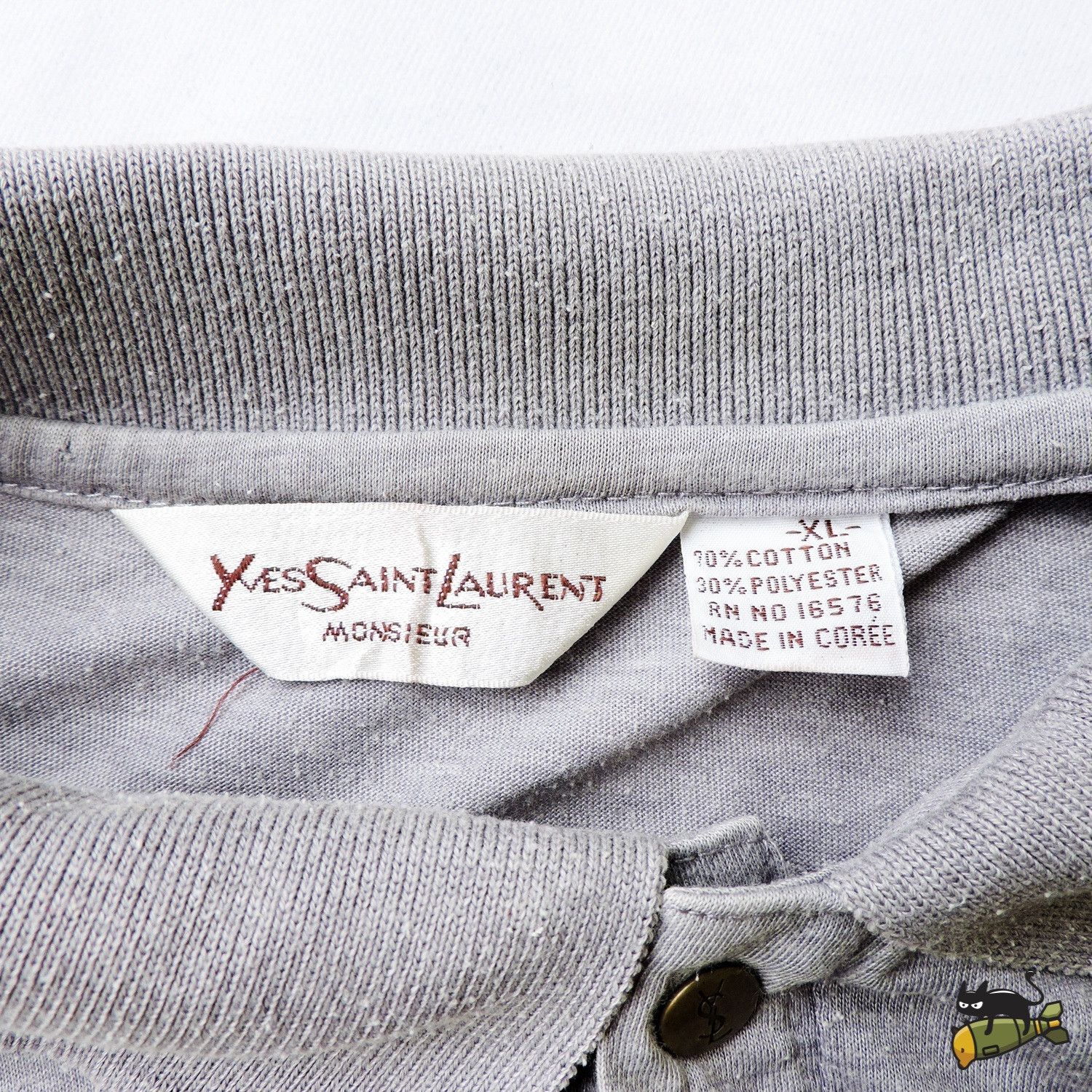 Yves Saint Laurent YVES SAINT LAURENT MONSIEUR SMALL LOGO BOX POLO SHIRT Size US XL / EU 56 / 4 - 2 Thumbnail