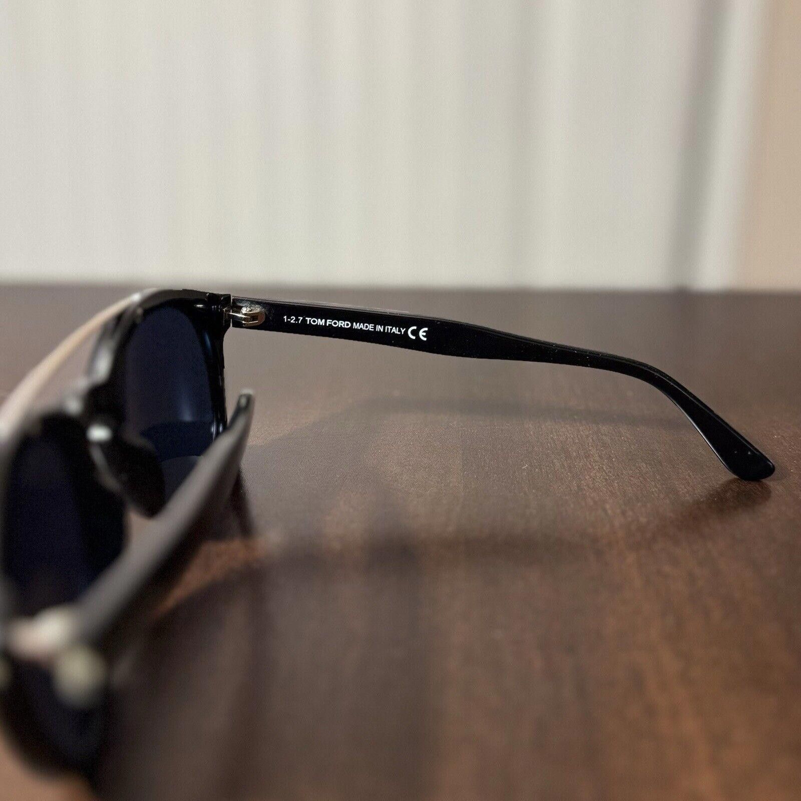 Tom Ford Tom Ford Newman TF515 01V 53mm Black Blue Lens Size ONE SIZE - 9 Thumbnail