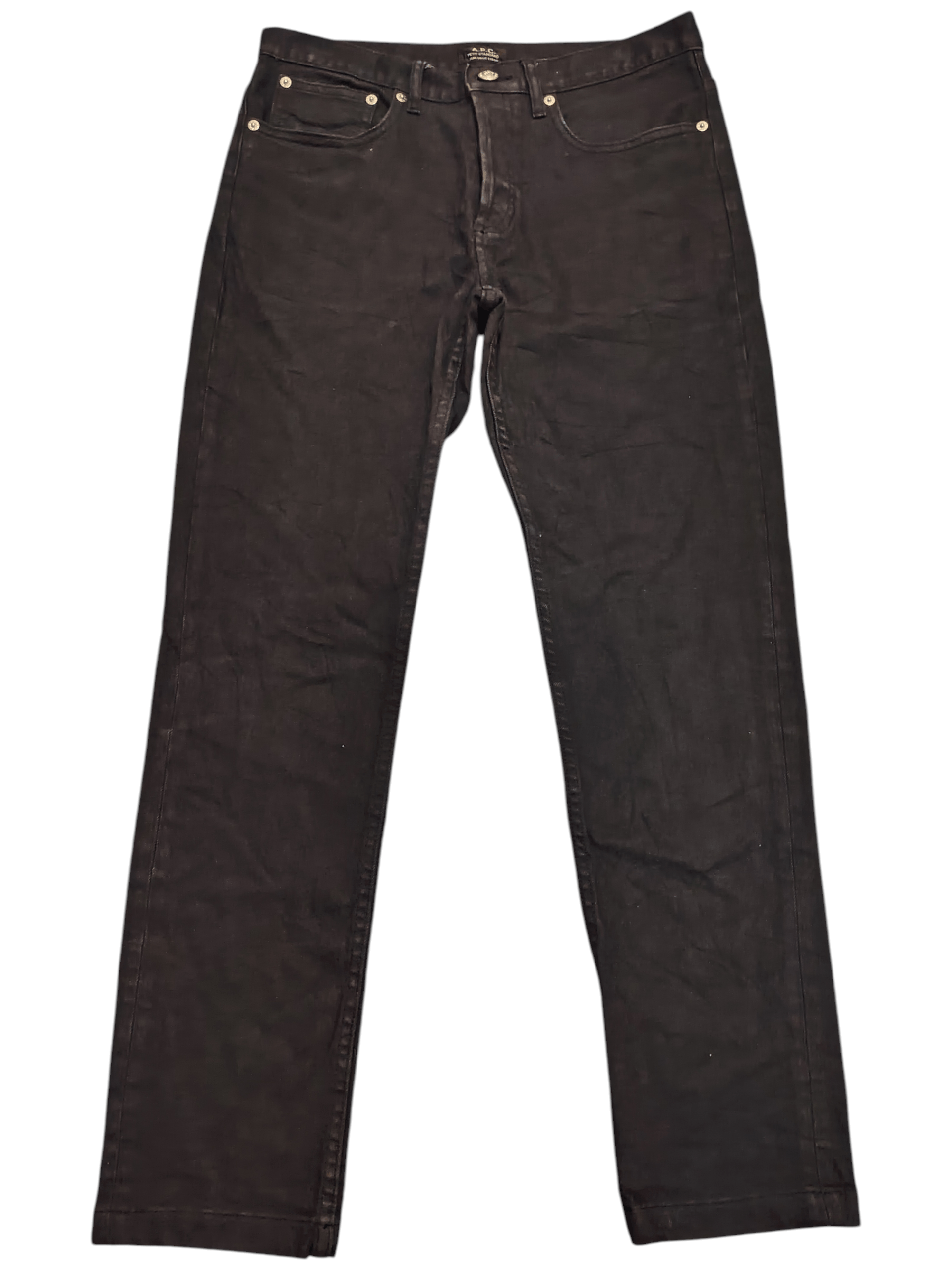 A.P.C. A.P.C Petit Standard Jean Droit Etroit Stretch Black Jeans Size US 30 / EU 46 - 1 Thumbnail