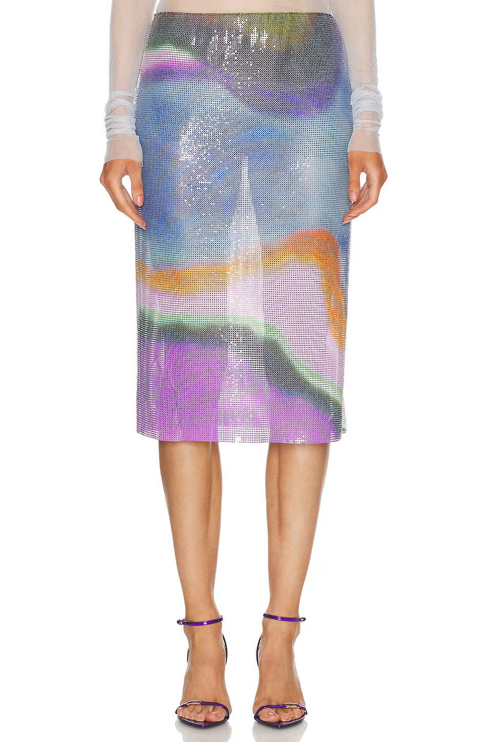 Christopher Esber Aura Glowmesh Midi Skirt Size 27" / US 4 / IT 40 - 2 Thumbnail