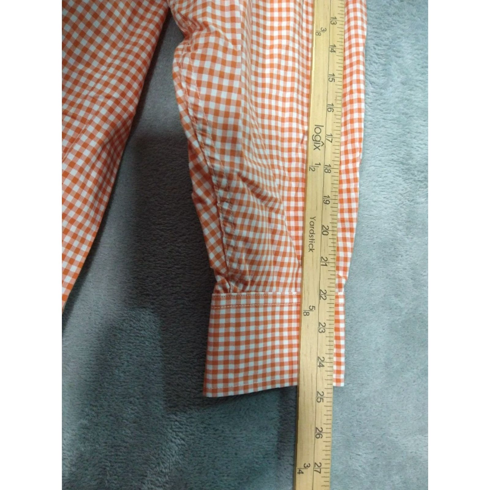 Bills Khakis VINTAGE Bills Khakis Shirt Mens 3XB Orange Gingham Plaid Button-Down Long Sleeve USA Size US XXL / EU 58 / 5 - 6 Thumbnail