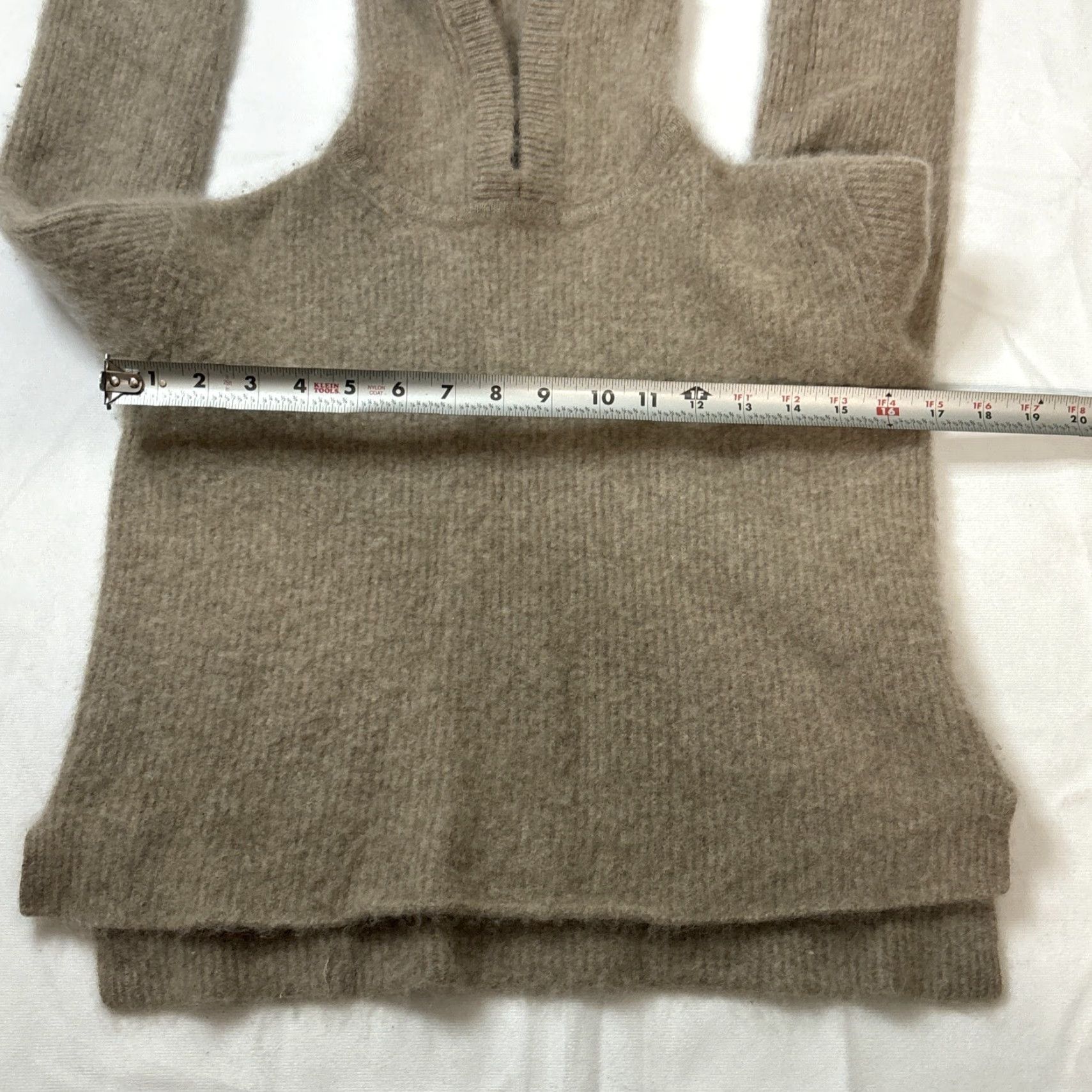 Vintage VINTAGE Women’s LIT Activewear Sweater Hoodie Pullover 100% Cashmere Beige M Quartz Angel Oscar? Size M / US 6-8 / IT 42-44 - 5 Thumbnail