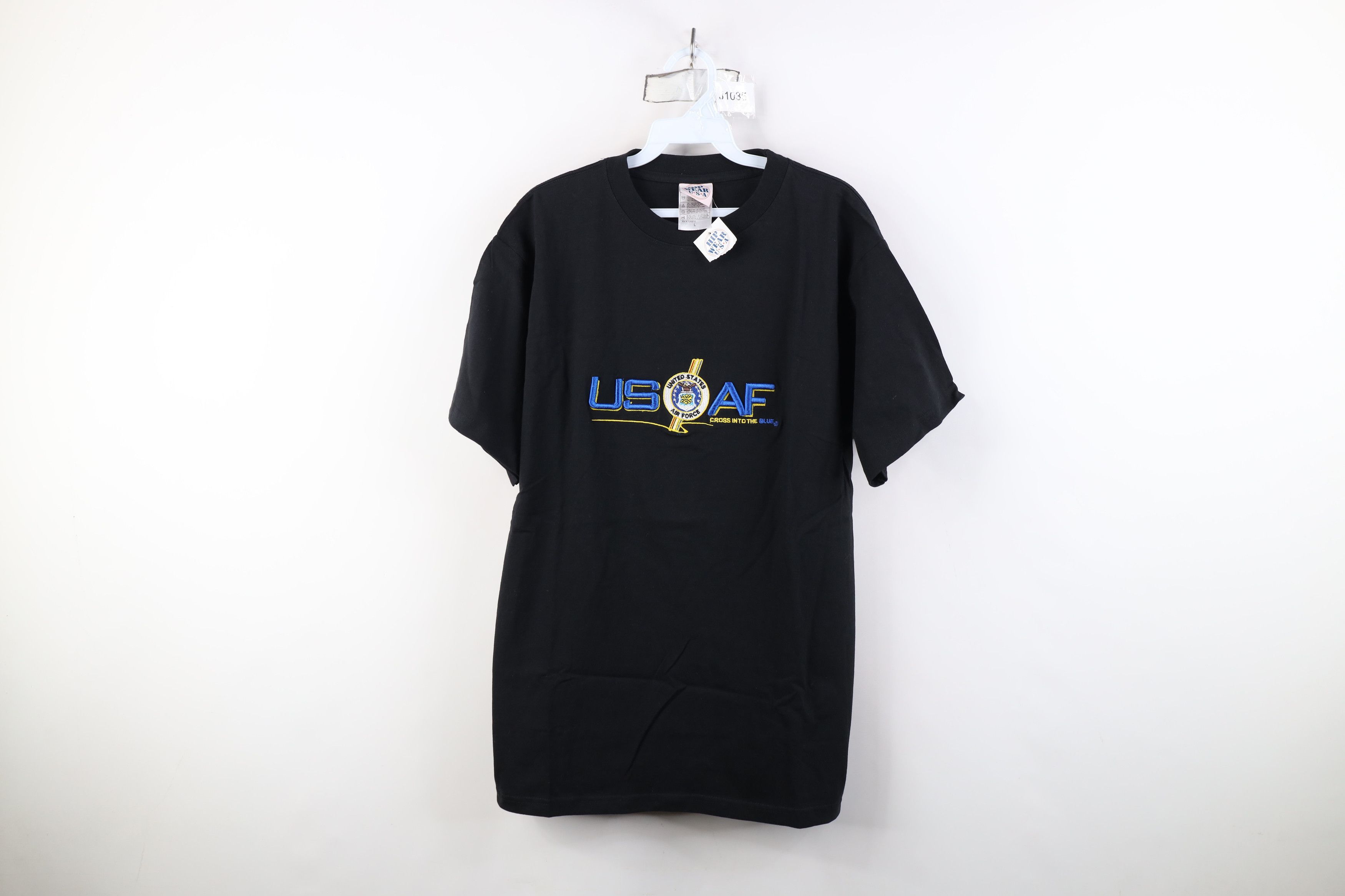 Vintage Deadstock Vintage 90s United Staes Air Force T-Shirt Black Size US L / EU 52-54 / 3 - 1 Thumbnail