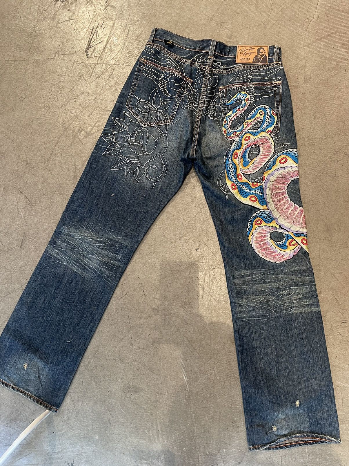 Christian Audigier Christian Audigier snake jeans pants Size US 32 / EU 48 - 5 Thumbnail