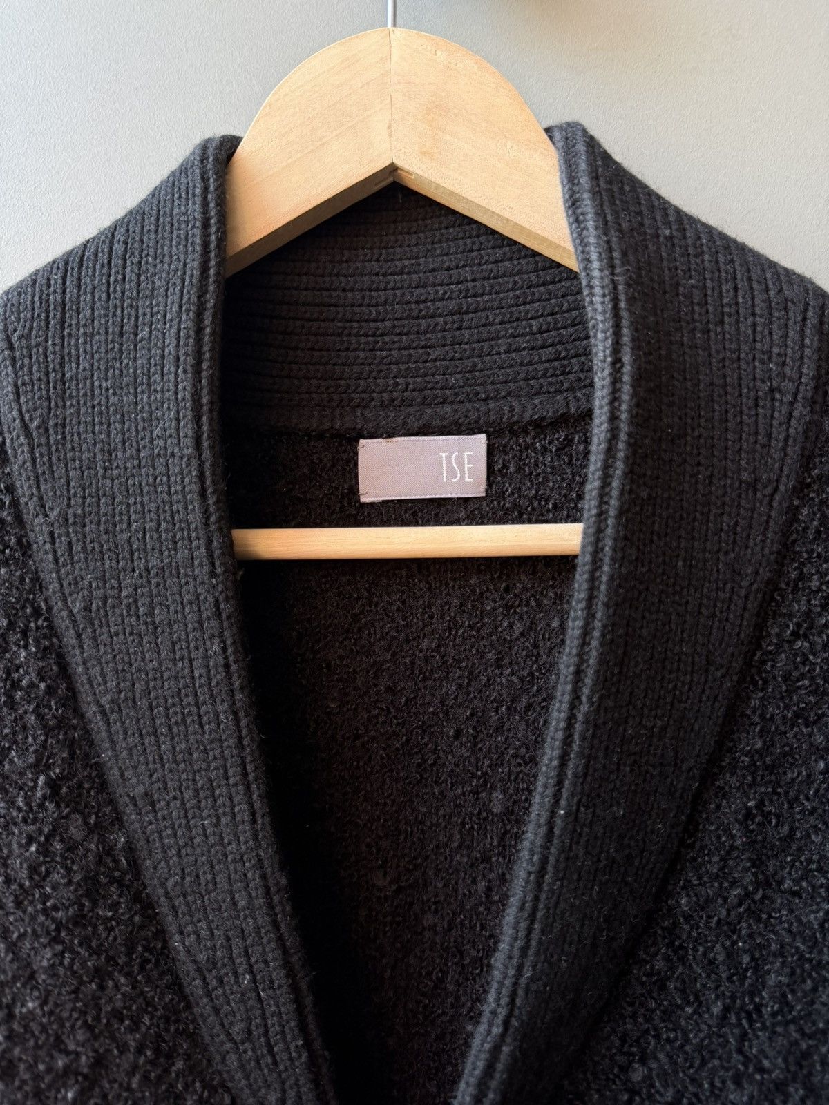 Tse TSE Wool Mohair Cashmere Blend Shawl Collar Cardigan Black Size US S / EU 44-46 / 1 - 3 Thumbnail