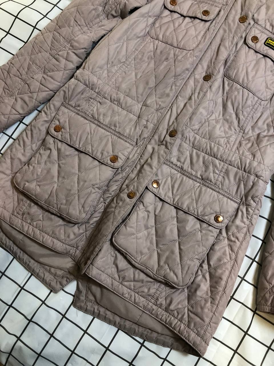 Barbour BARBOUR Womens International Latte Enduro Quilt Jacket Size M / US 6-8 / IT 42-44 - 2 Thumbnail