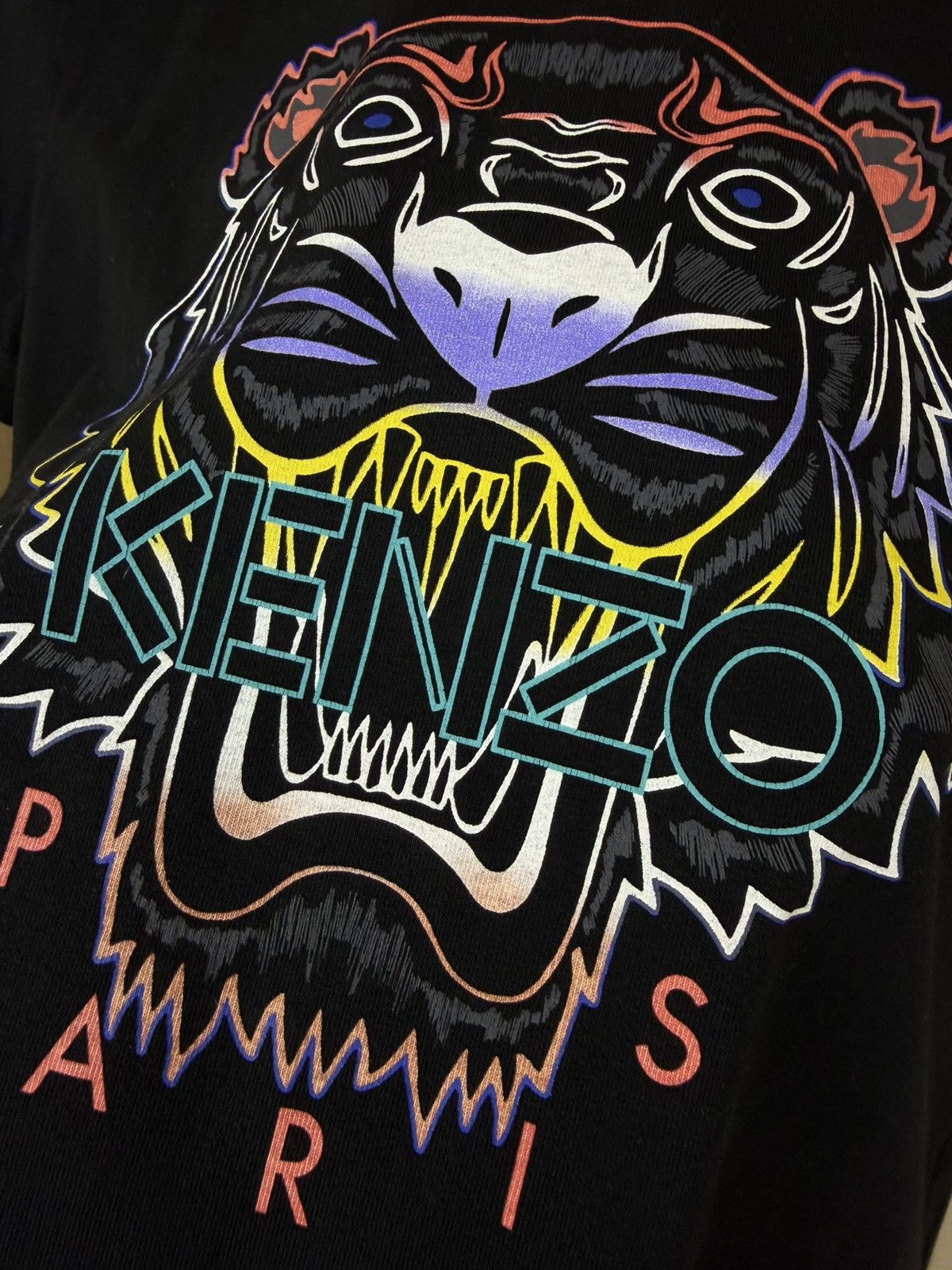 Kenzo Kenzo Paris Tiger Head Graphic T-Shirt Black wmns Logo Tee Size L / US 10 / IT 46 - 9 Thumbnail