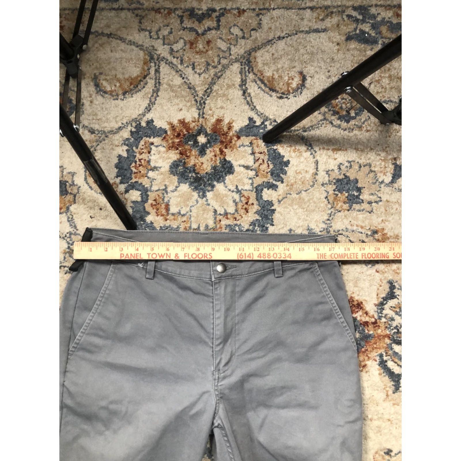 Duluth Trading Company 40 Grit Duluth Trading Pants Mens 34x34 Gray Slim Stretch Chino Casual Workwear Flat Front Size US 34 / EU 50 - 7 Thumbnail