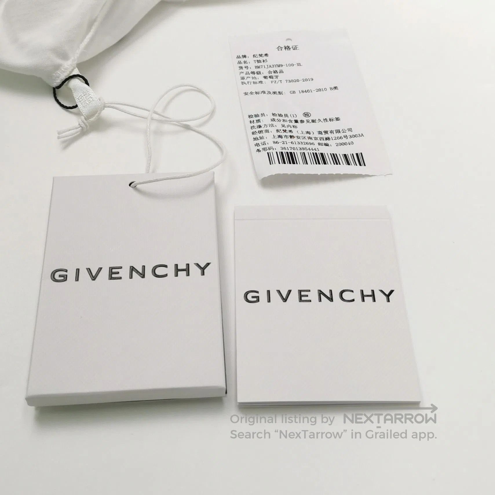 Givenchy Givenchy White Logo Crew Neck T. Size US XL / EU 56 / 4 - 1 Thumbnail