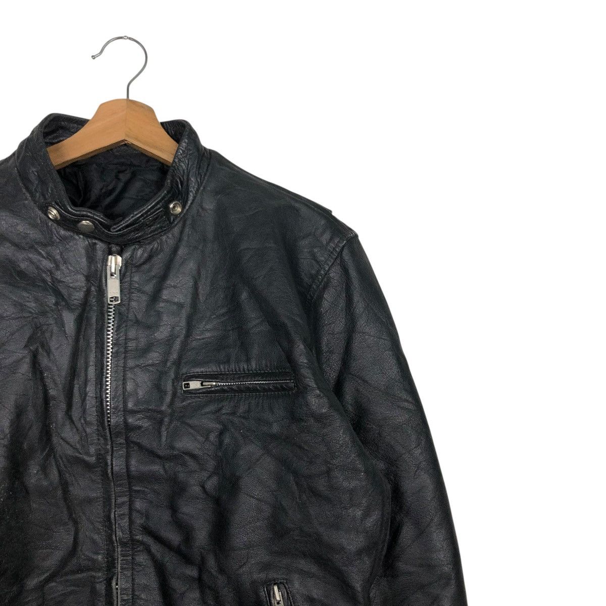 Japanese Brand 🔥VINTAGE BIKER LEATHER JACKET UNBRANDED ISSEY MIYAKE Size US M / EU 48-50 / 2 - 8 Thumbnail