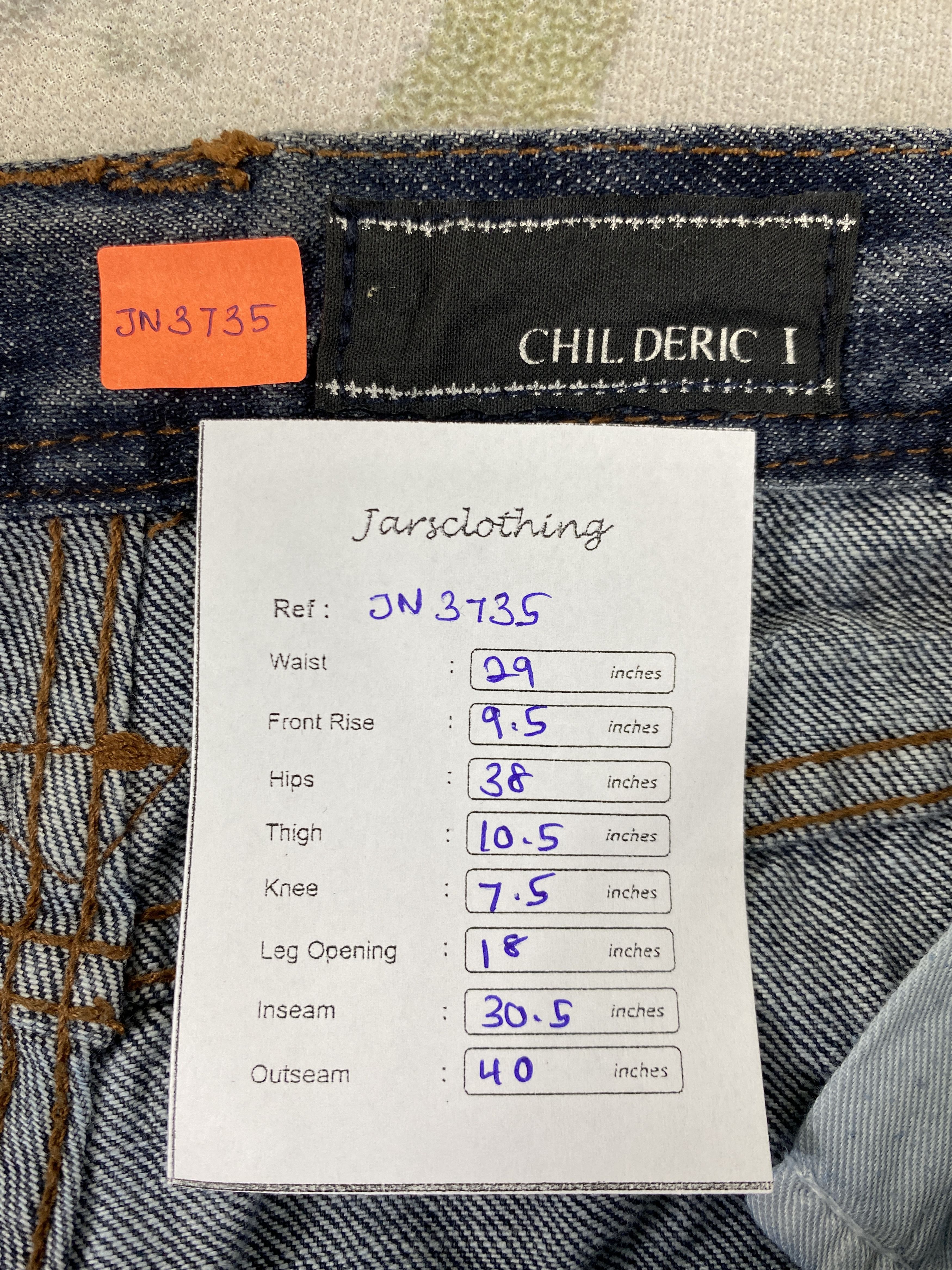 If Six Was Nine Vintage Childeric i Flare Jeans 29x30.5 Denim - JN3735 Size US 29 - 8 Thumbnail