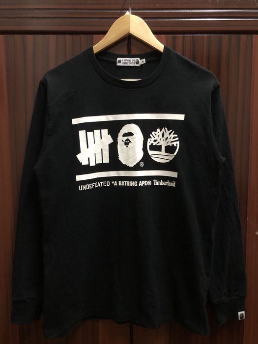 Bape x undefeated store x timberland tee