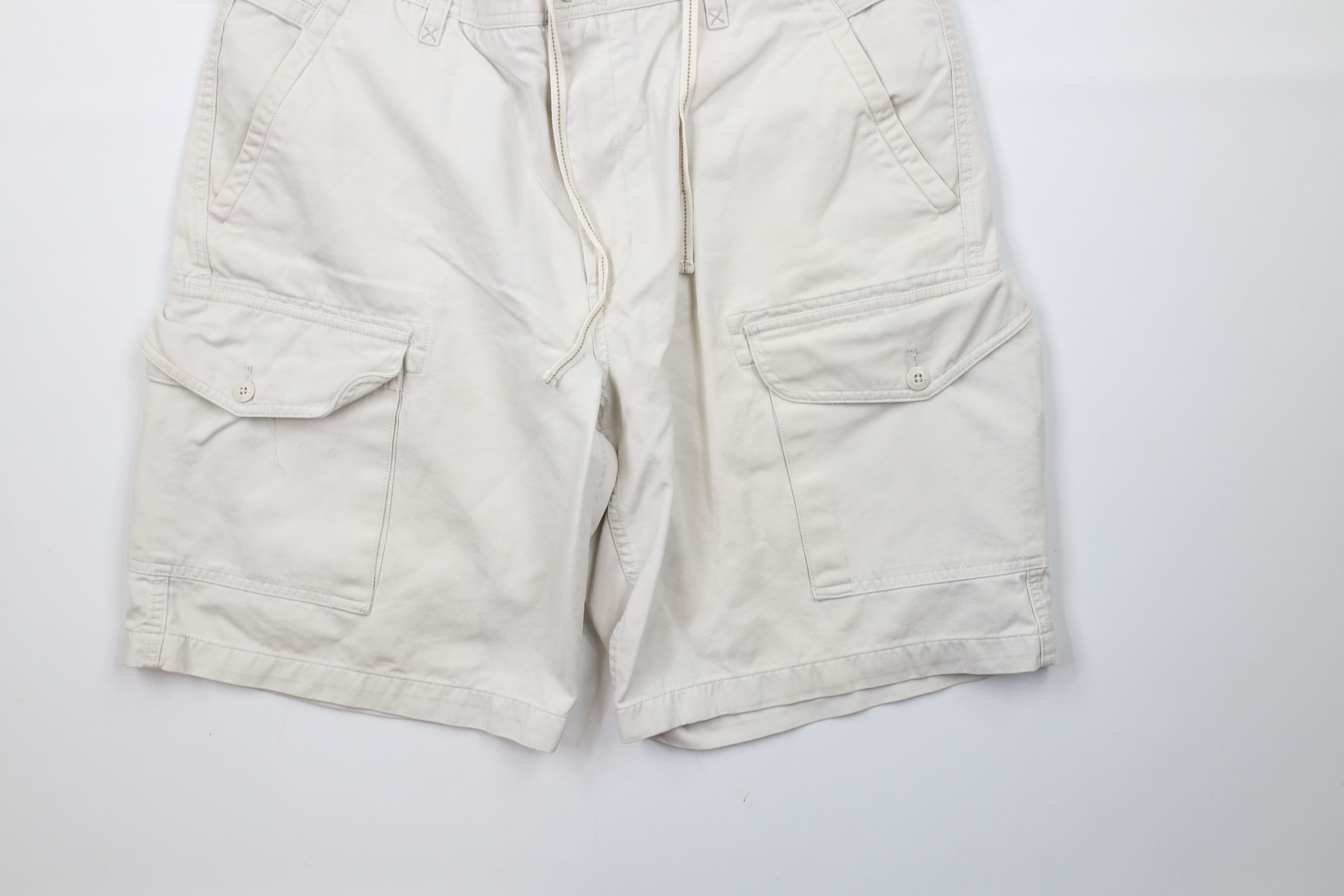 Tommy Hilfiger × Vintage Vintage 90s Tommy Hilfiger Ribbed Side Buckle Cargo Shorts Size US 34 / EU 50 - 4 Thumbnail