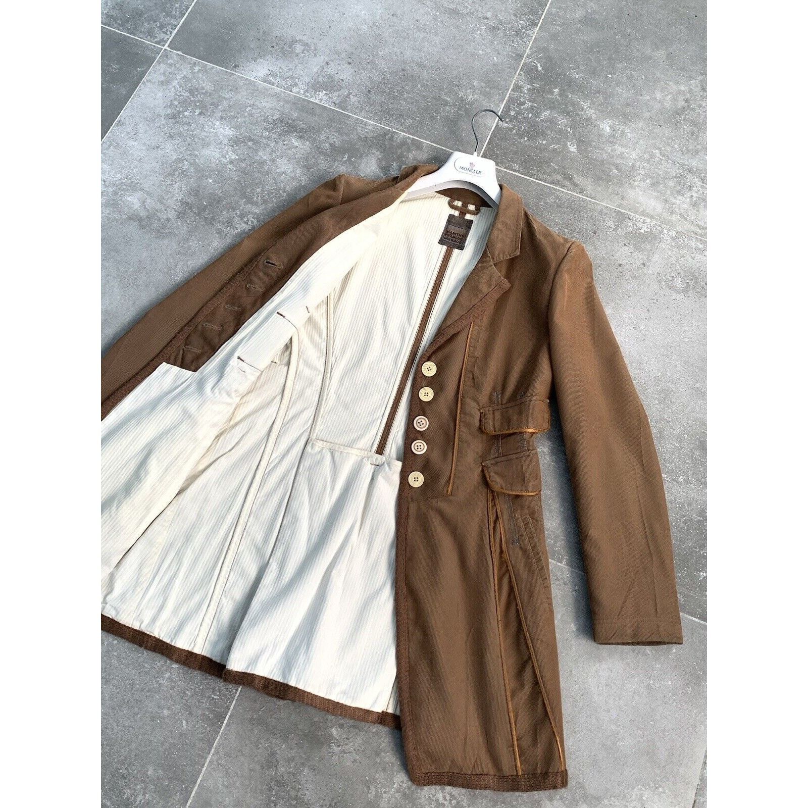 Designer × Marithe + Francois Girbaud MARITHE FRANCOIS GIRBAUD Corduroy Trench Coat UK 10 EU 38 SM Size M / US 6-8 / IT 42-44 - 12 Thumbnail