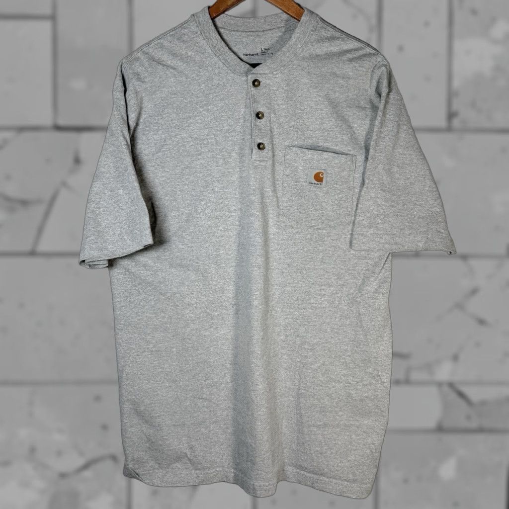 Carhartt Carhartt Men's T-Shirt Gray Henley Pocket Tee Size Large Tall Workwear Size US L / EU 52-54 / 3 - 1 Thumbnail