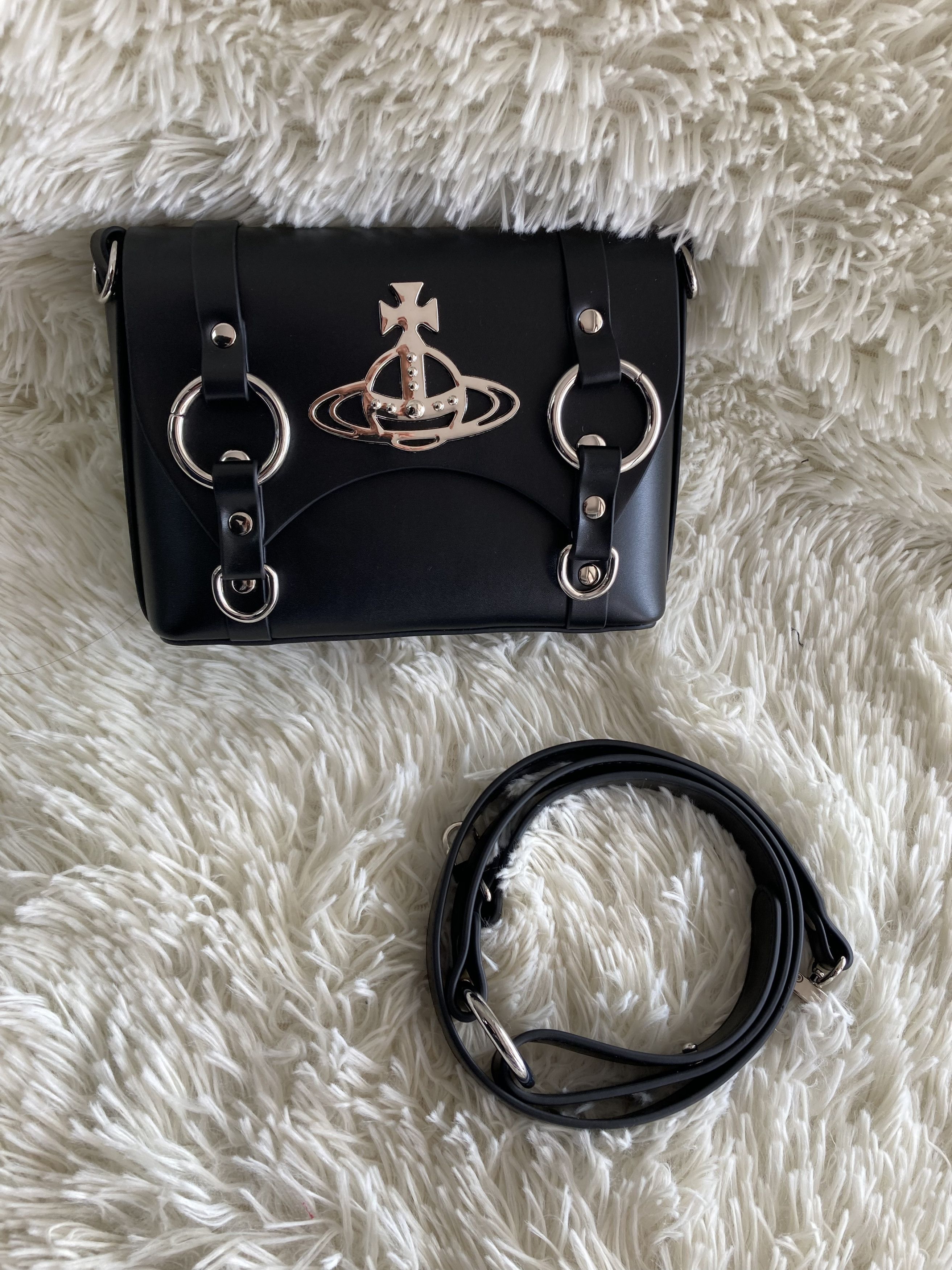 Vivienne Westwood ❤Vivienne Westwood Black Kim Messenger Bag Size ONE SIZE - 5 Thumbnail