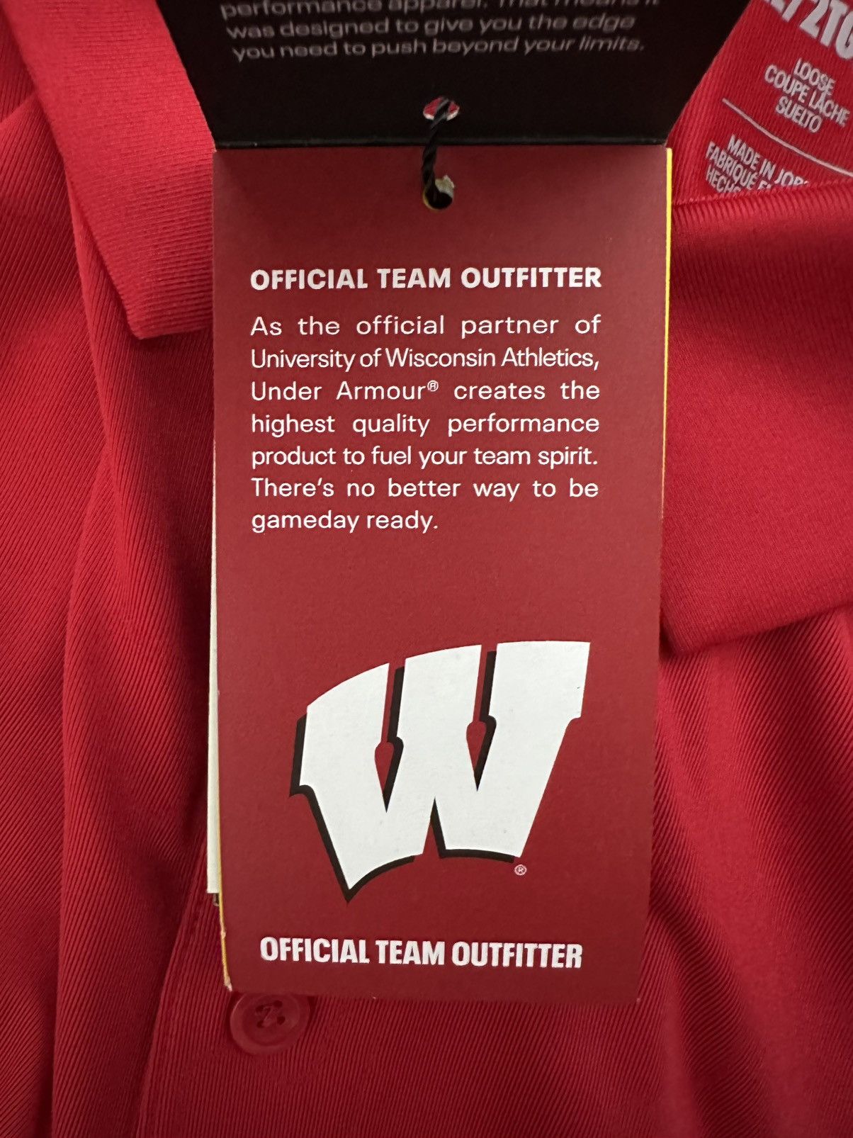 Under Armour Under Armour Wisconsin Badgers Football Athletic Polo Shirt Size US XXL / EU 58 / 5 - 6 Thumbnail