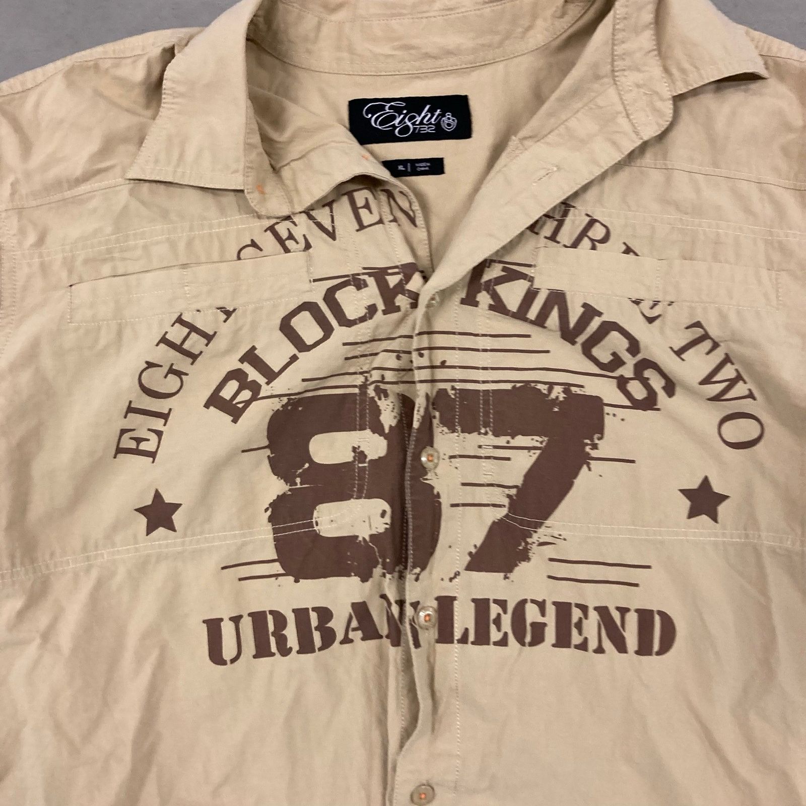 Vintage Y2K varsity urban legend button up shirt Size US XL / EU 56 / 4 - 2 Thumbnail