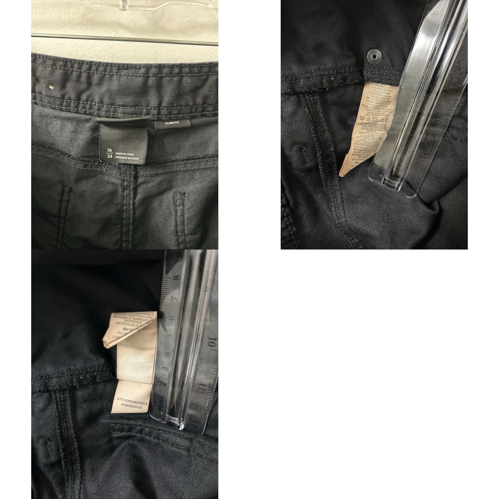 Prana Prana Bridger Slim Fit Pants Mens 36x33 Black Denim 5-Pocket Organic Cotton Blend Slim Straight Leg"} Size US 36 / EU 52 - 9 Thumbnail