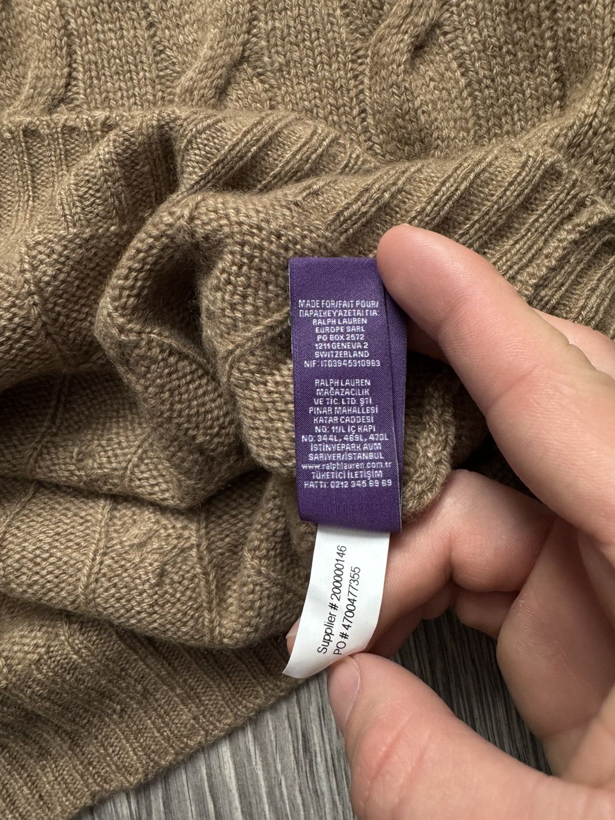 Ralph Lauren Purple Label Ralph Lauren Cable-knit Beige Cashmere Sweater M Size M / US 6-8 / IT 42-44 - 10 Thumbnail