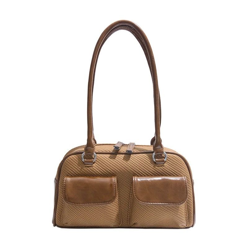 Leather Small PU Leather Pockets Shoulder Bag Size ONE SIZE - 2 Thumbnail