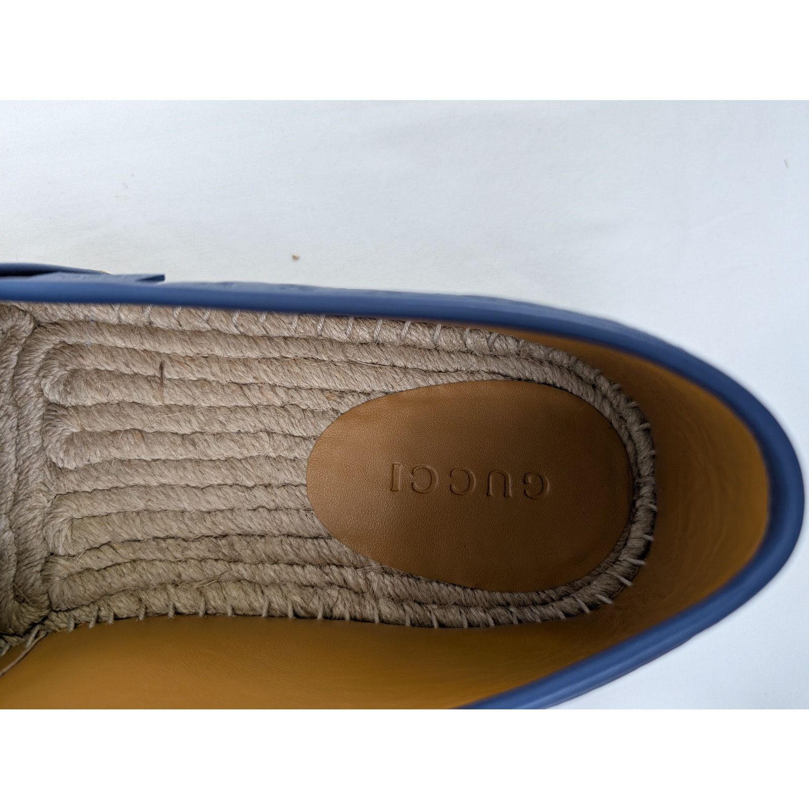 Gucci o1rshd1 Micro shoe Boots in Blue/Beige Size US 12.5 / EU 45-46 - 18 Thumbnail
