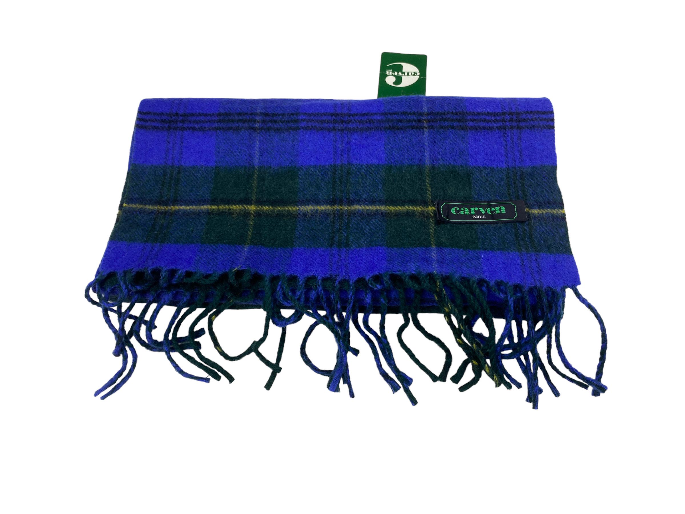 Carven Vintage Carven Paris Checkered Scarf 90s Silk Fashion Size ONE SIZE - 6 Thumbnail