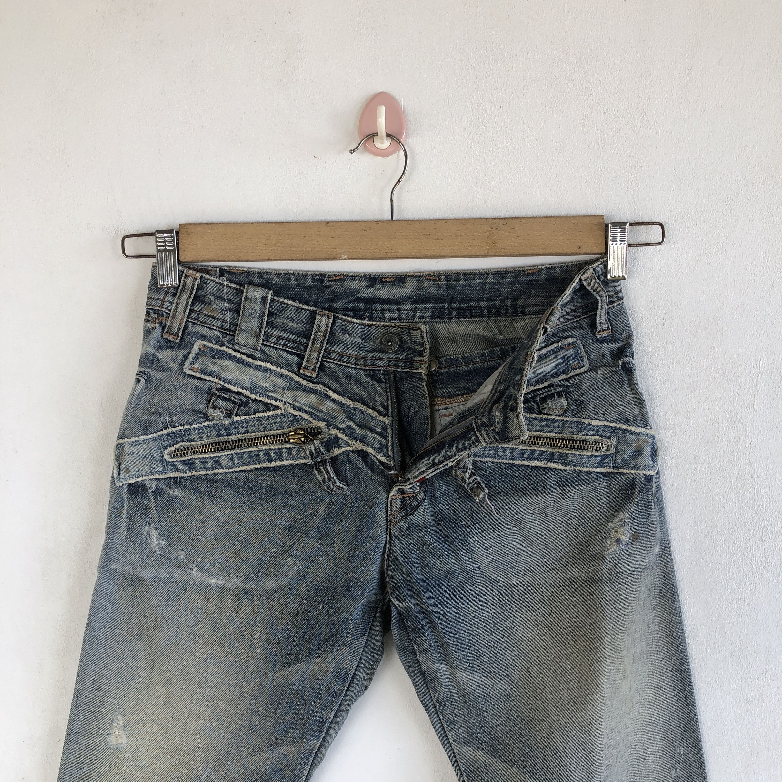 Japanese Brand Vintage Japanese Flare Jeans Boot Cut Denim Wide Leg Pants Size 28" / US 6 / IT 42 - 6 Thumbnail