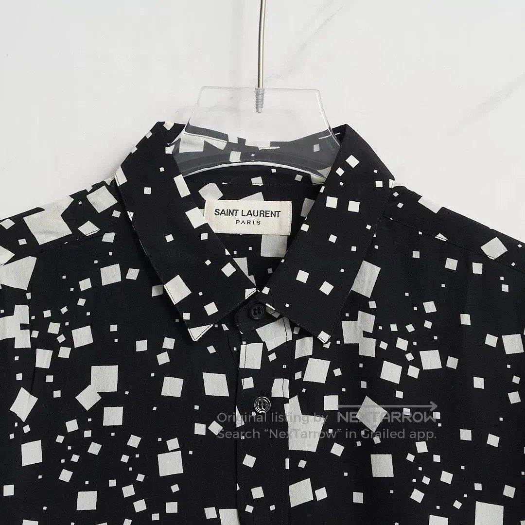 Other Saint Laurent Square-Pattern Silk Shirt. Size US XS / EU 42 / 0 - 2 Thumbnail