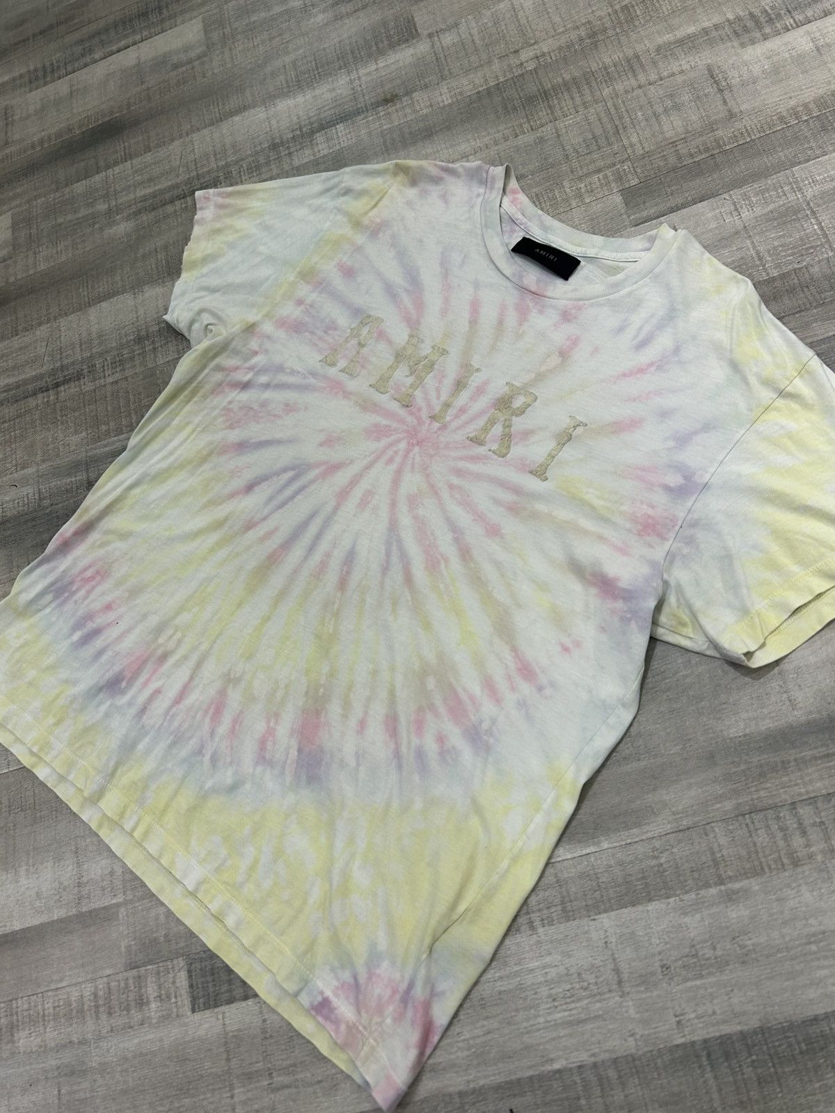 Amiri Amiri Tie Dye Spellout Tee Size US M / EU 48-50 / 2 - 3 Thumbnail