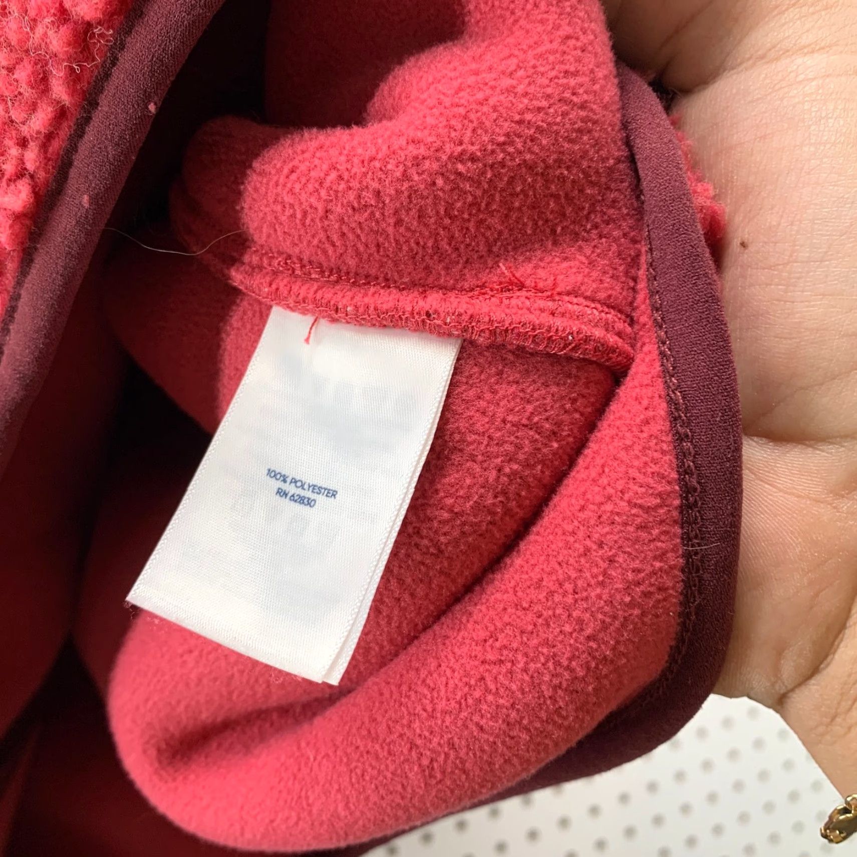 Vintage L.L. Bean Sherpa Jacket Womens Plus 3X Red Fleece Deep Pile Snap Cozy Jacket Size XXL / US 16-18 / IT 52-54 - 3 Thumbnail