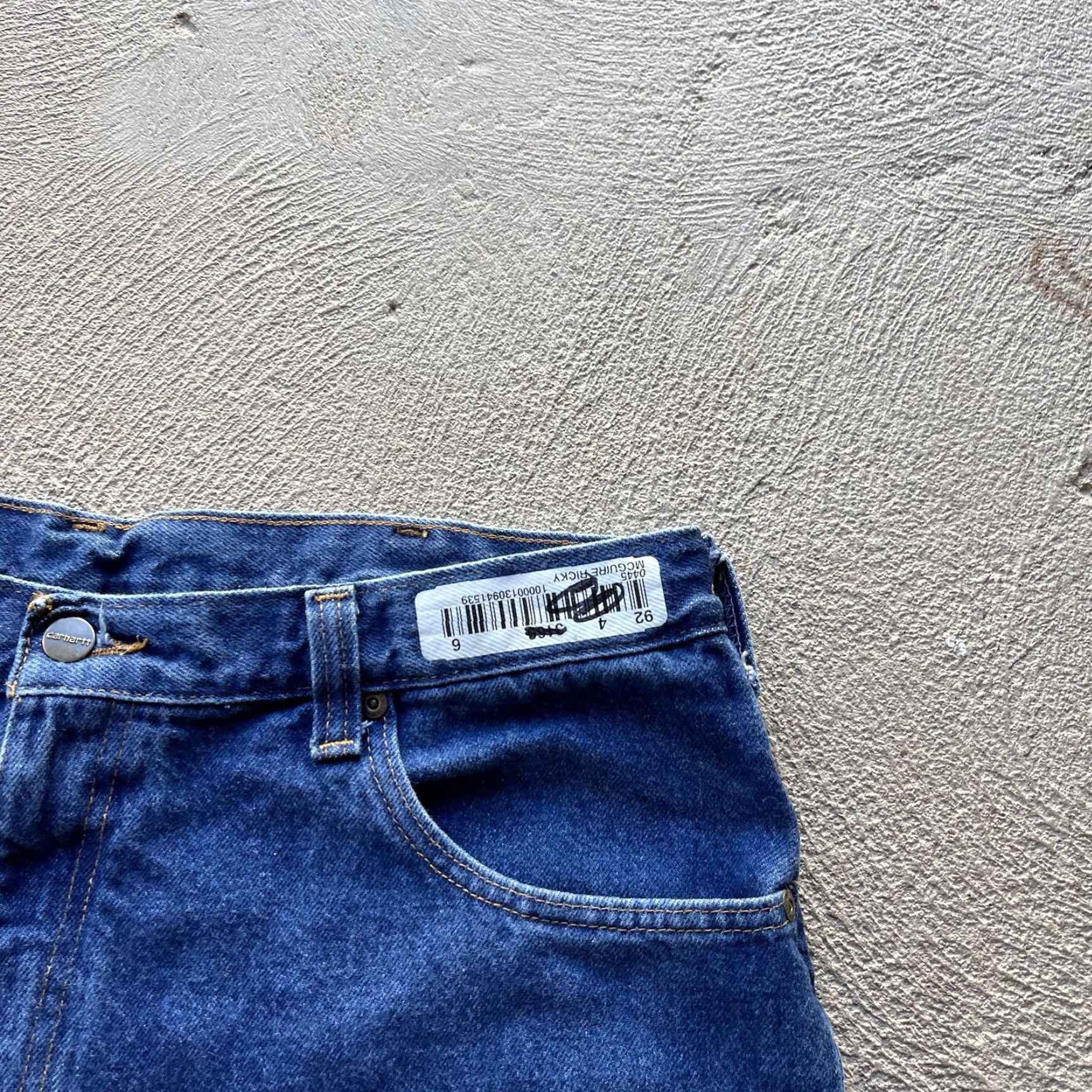 Carhartt VINTAGE Carhartt Bermuda Shorts Denim 36 Mens Relaxed Fit Blue 10" Inseam 90s Hip Hop Workwear Baggy Cut Off Jeans Baggy Y2K Size US 36 / EU 52 - 6 Thumbnail