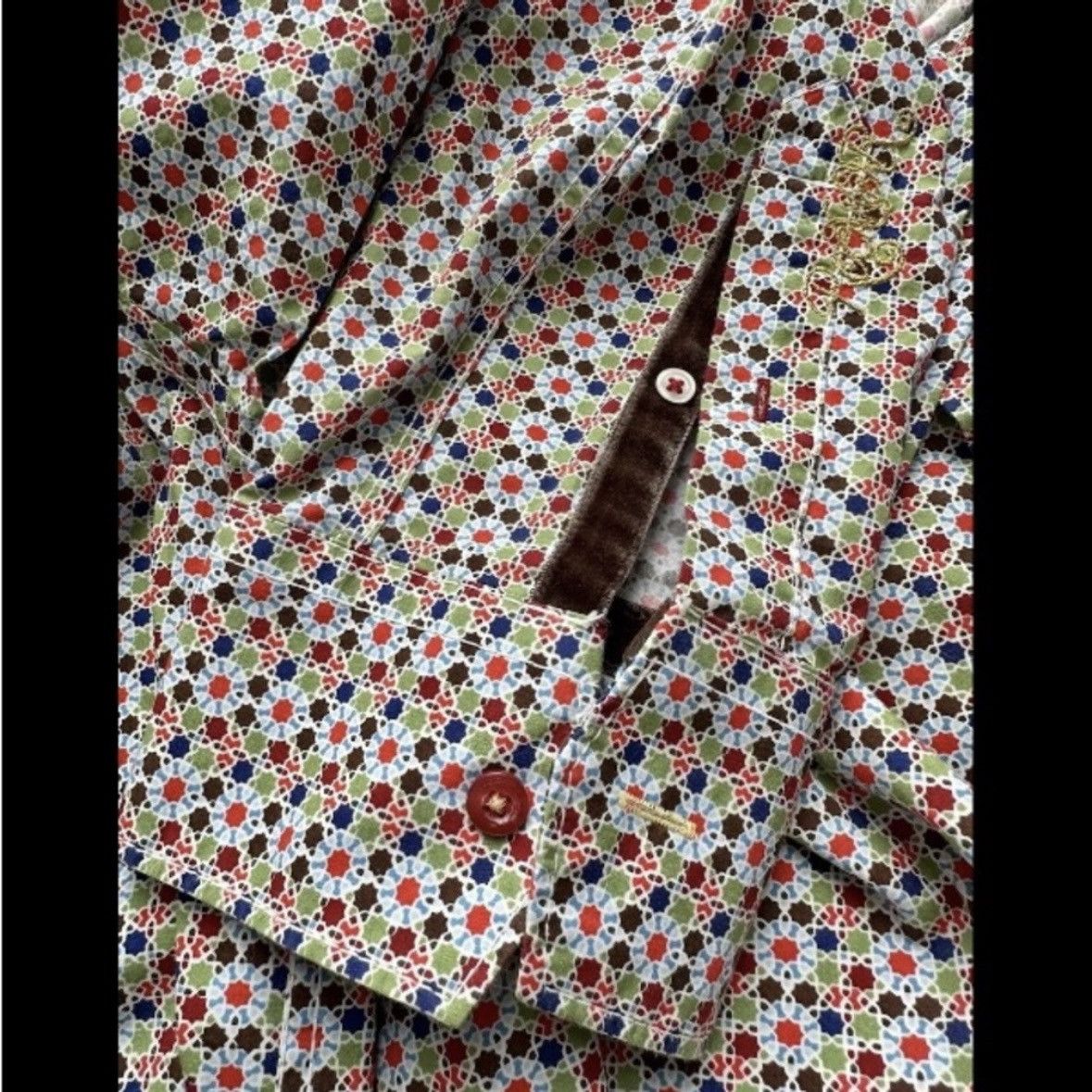 Rocawear VINTAGE Y2K ROCAWEAR DRESS SHIRT GEOMETRIC PATTERN JAY-Z 2XL Size US XXL / EU 58 / 5 - 8 Thumbnail