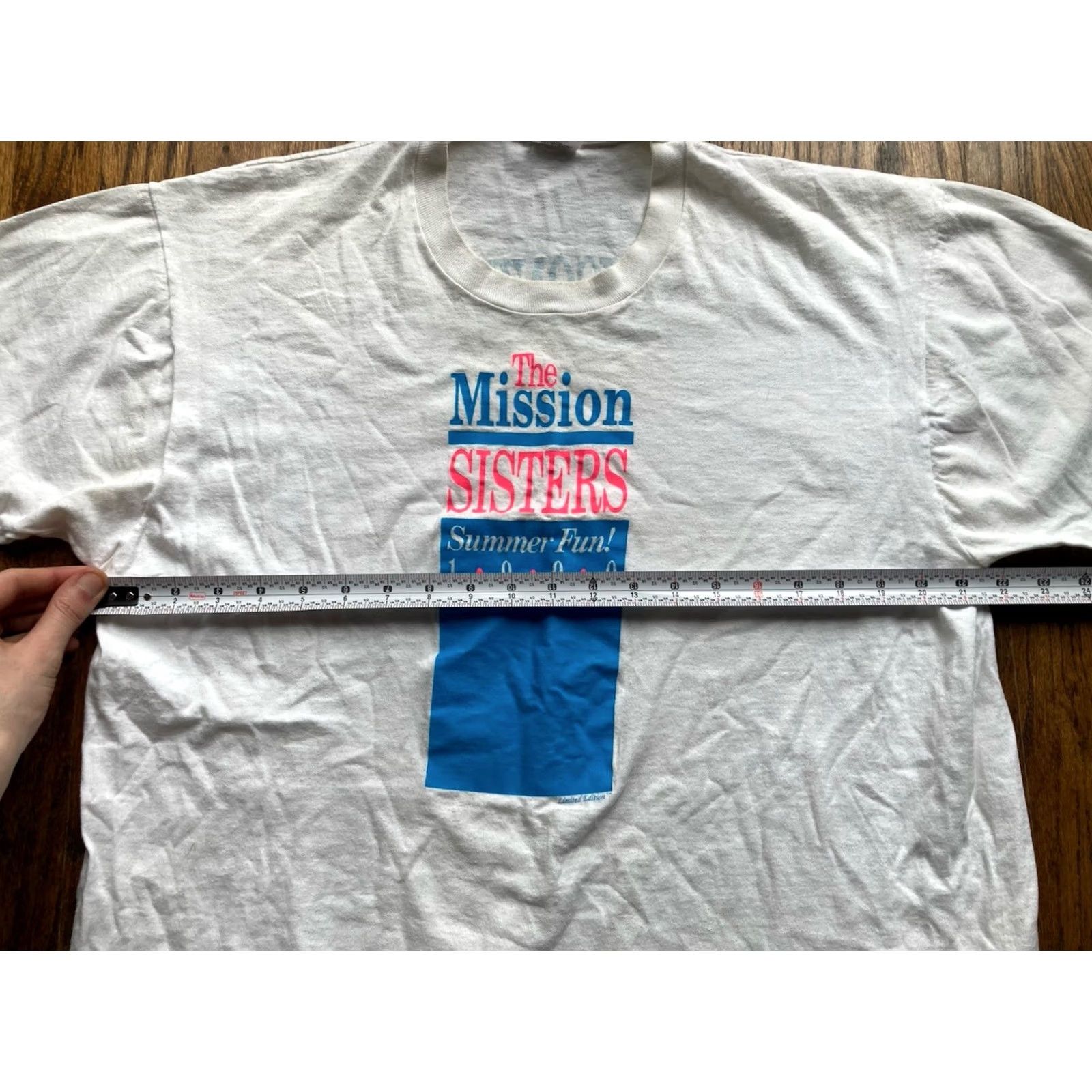 Fruit Of The Loom VINTAGE PRISONER T Shirt Mens XL 1990 White Single Stitch Mission Sisters Size US XL / EU 56 / 4 - 7 Thumbnail