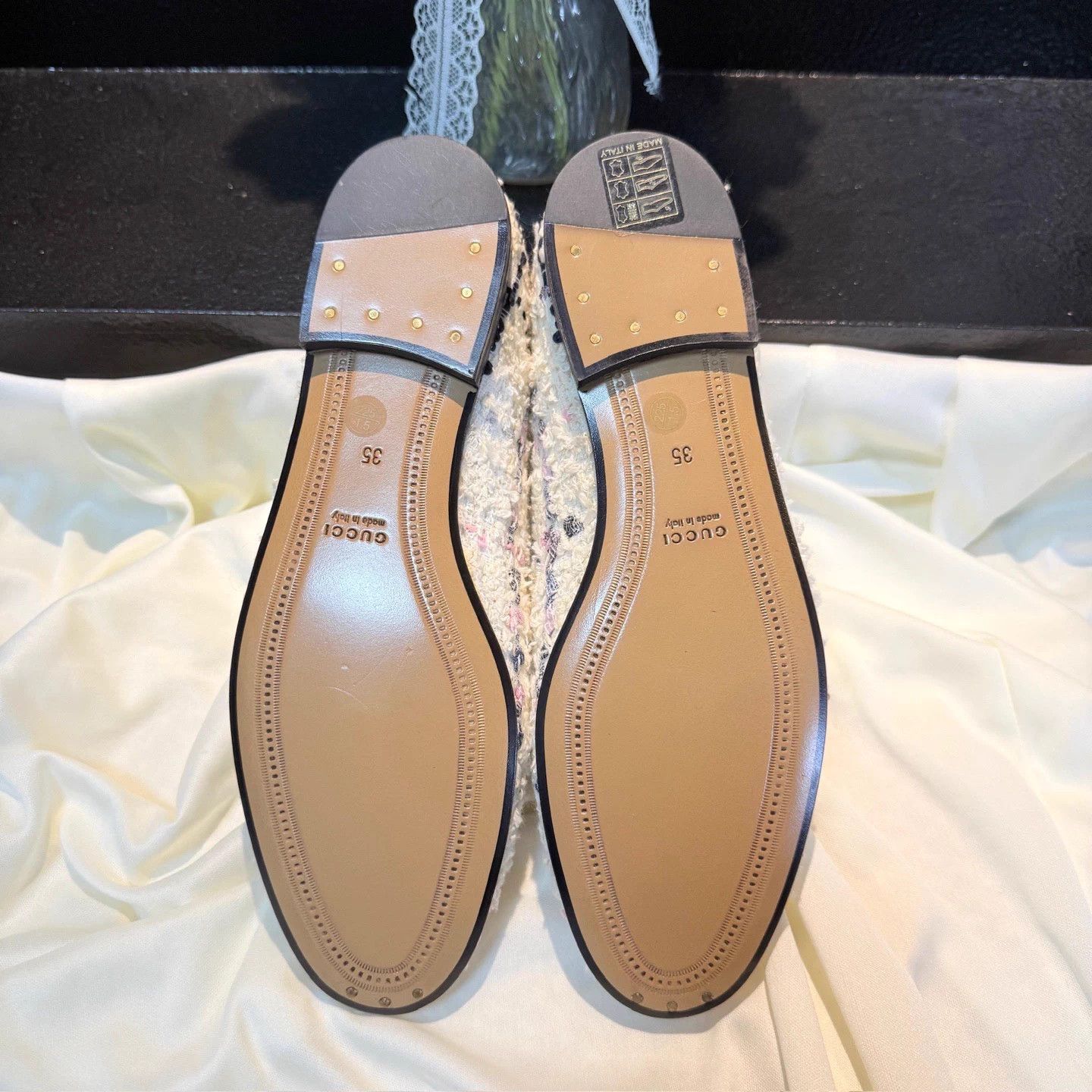 Gucci GUCCI Woven Horsebit White & Color LowHeel Shoes 35 Size US 4.5 / IT 34.5 - 6 Thumbnail