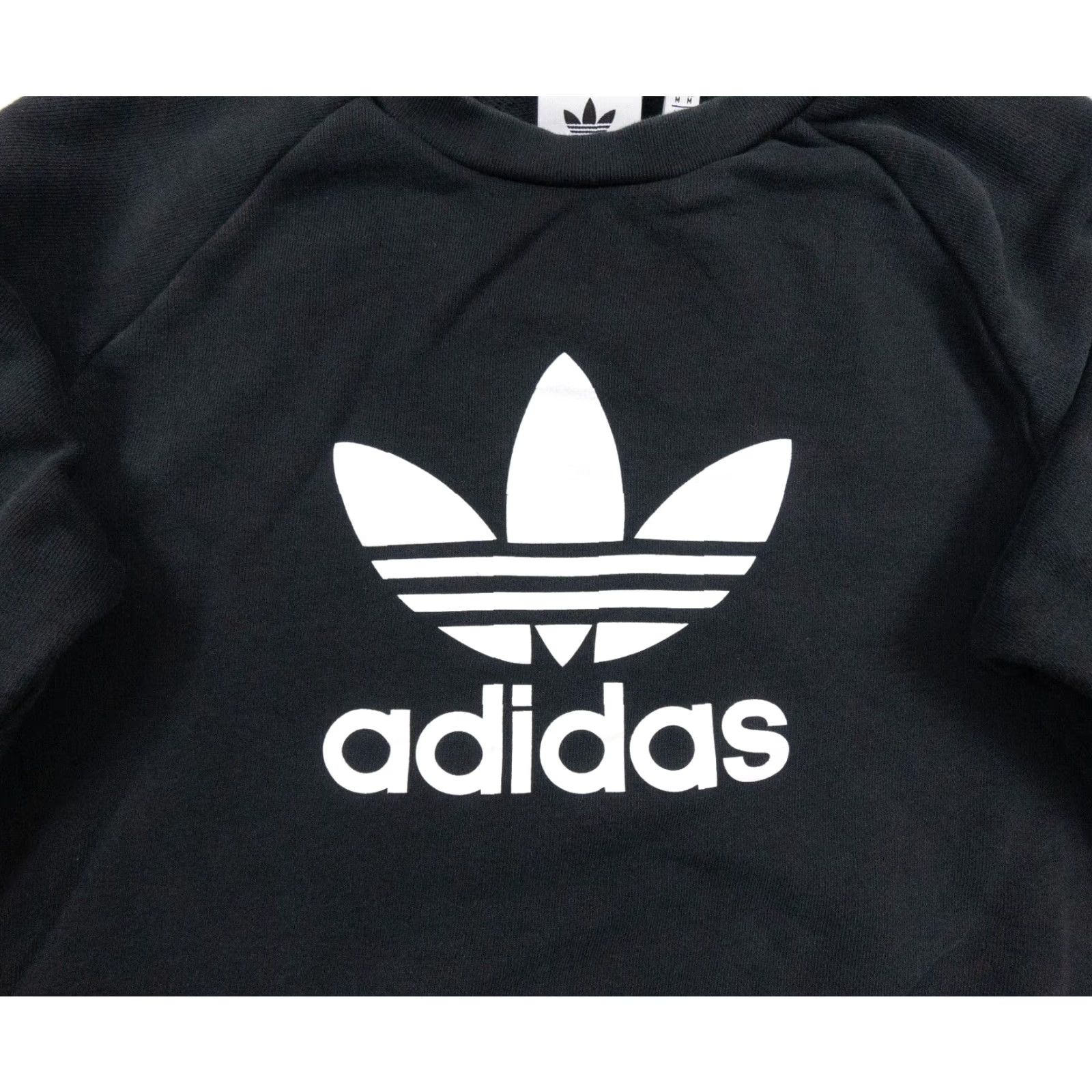 Adidas VINTAGE Adidas Sweatshirt Adult Medium Black Trefoil Warm-Up Crew Neck Mens Size US M / EU 48-50 / 2 - 2 Thumbnail