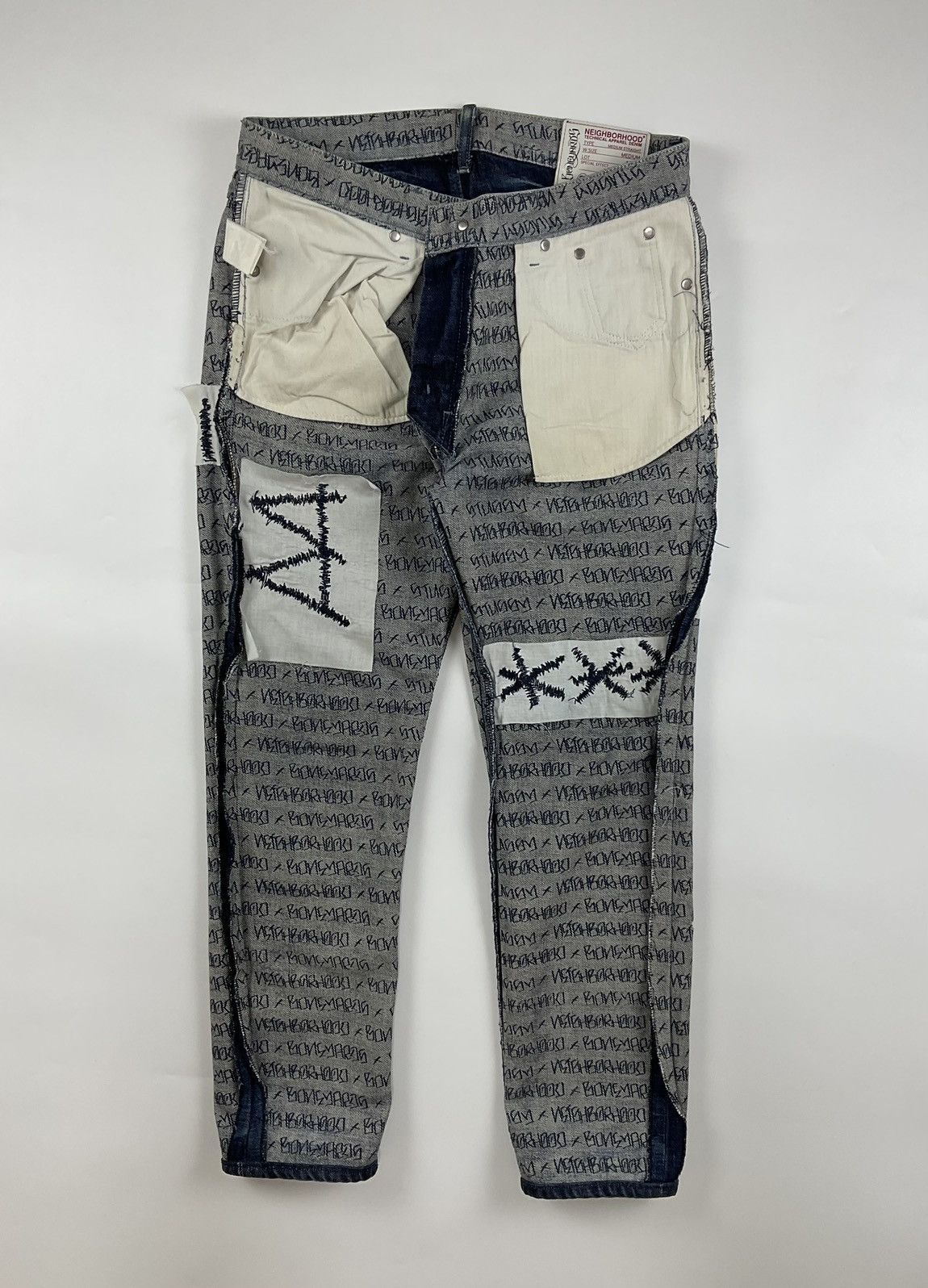 Neighborhood × Stussy Stussy x Neighborhood “Boneyards” Savage Level 3 Denim Size US 32 / EU 48 - 4 Thumbnail